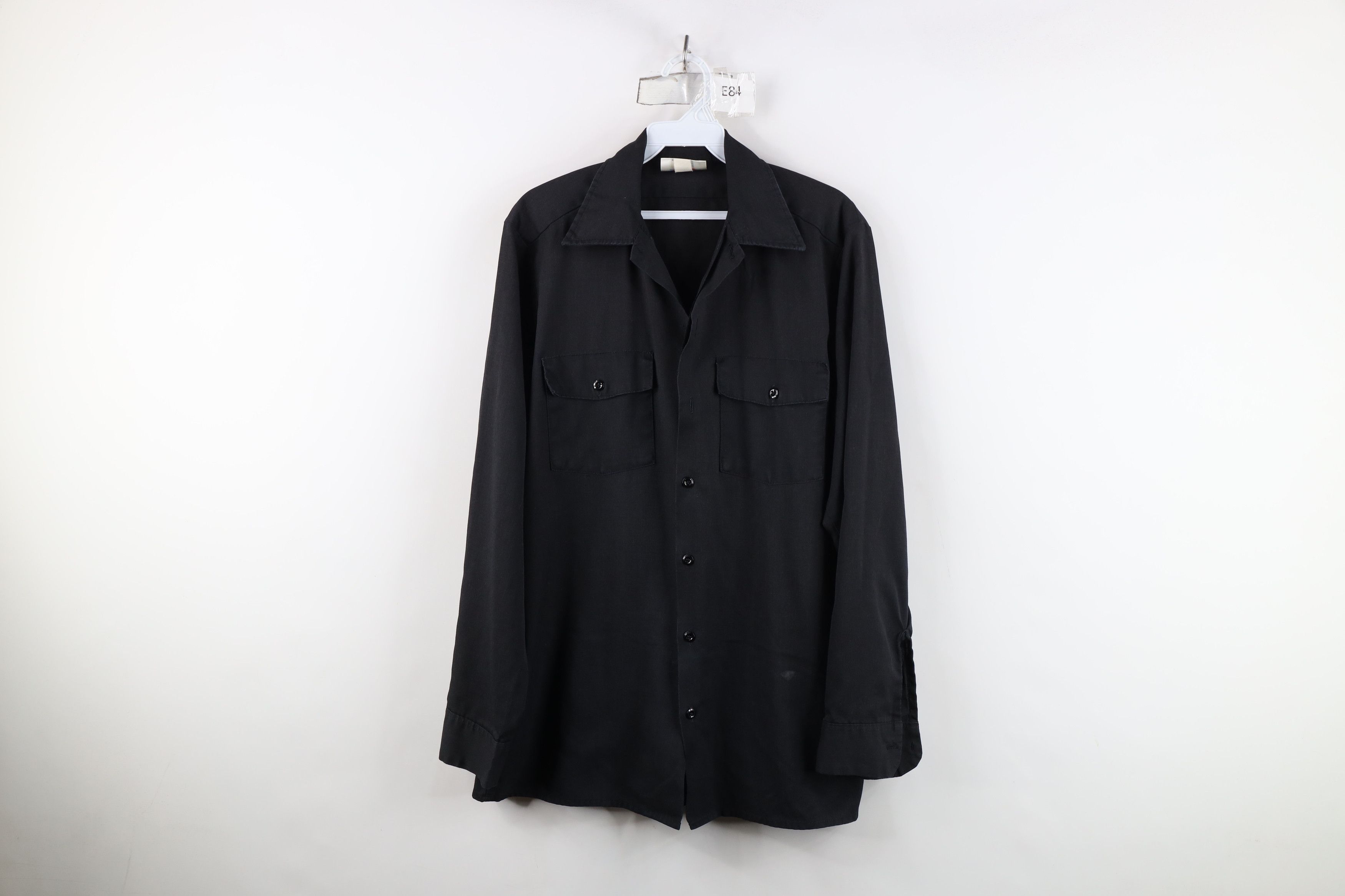 Dickies Vintage 90s Dickies Mechanic Work Button Shirt Black USA Size US M / EU 48-50 / 2 - 1 Thumbnail