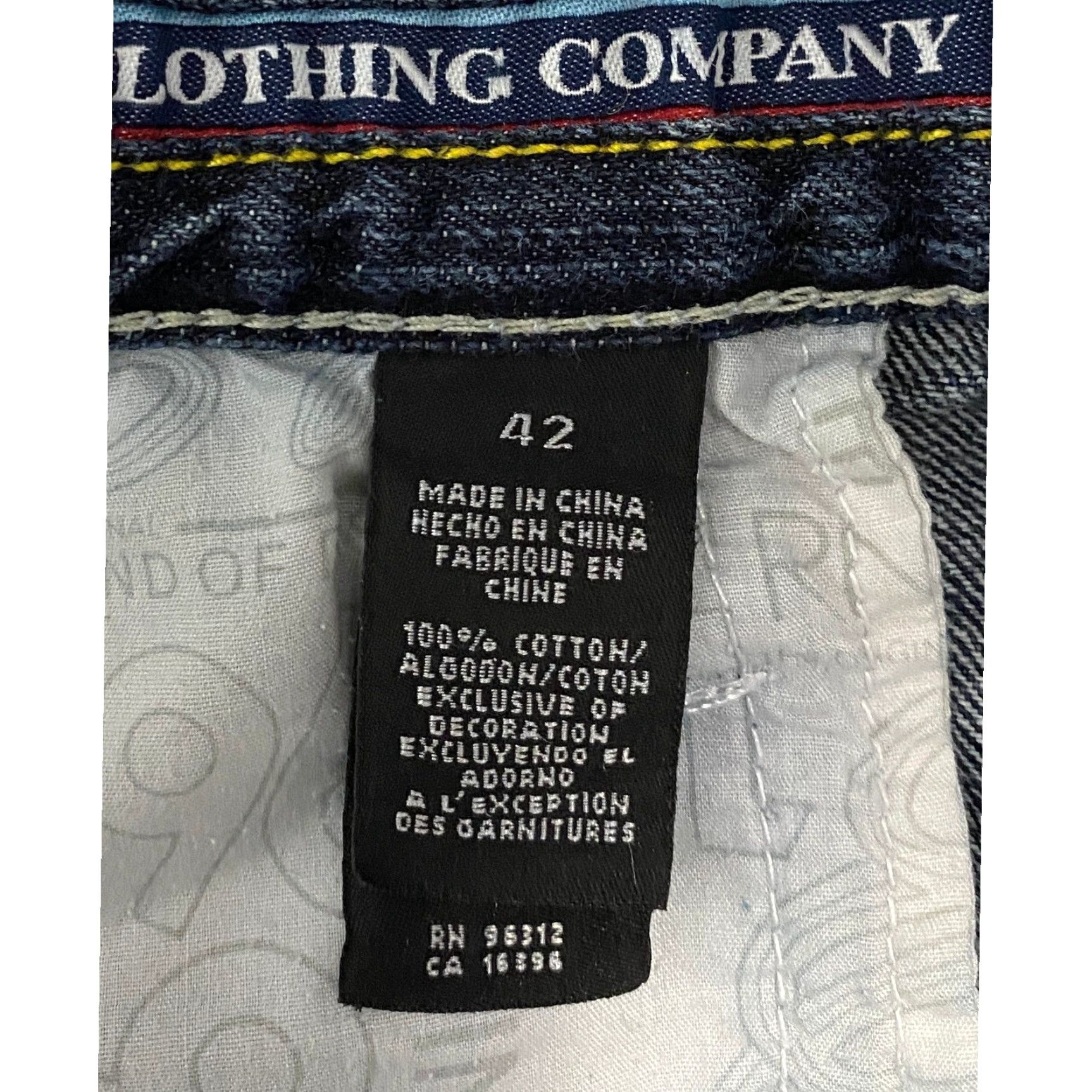 Enyce VINTAGE Enyce Jeans Wide-Leg Logo Embroidered Men 42 Blue Denim 5-Pocket Distressed Relaxed Spring Summer Fall Winter Mens Size US XL / EU 56 / 4 - 6 Thumbnail