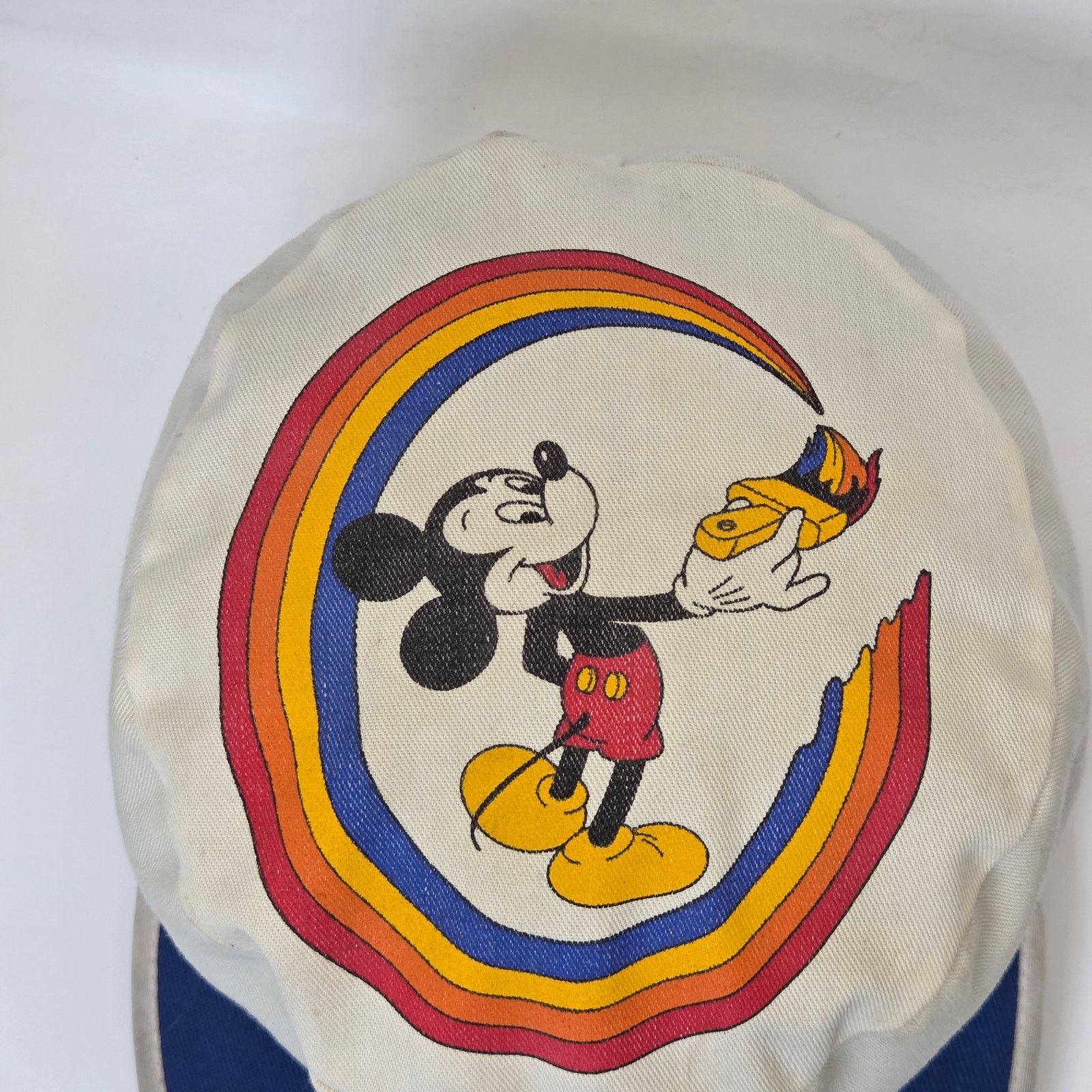 Disney Walt Disney World 1980s Vintage Mickey Mouse Rainbow Hat USA Size ONE SIZE - 5 Thumbnail