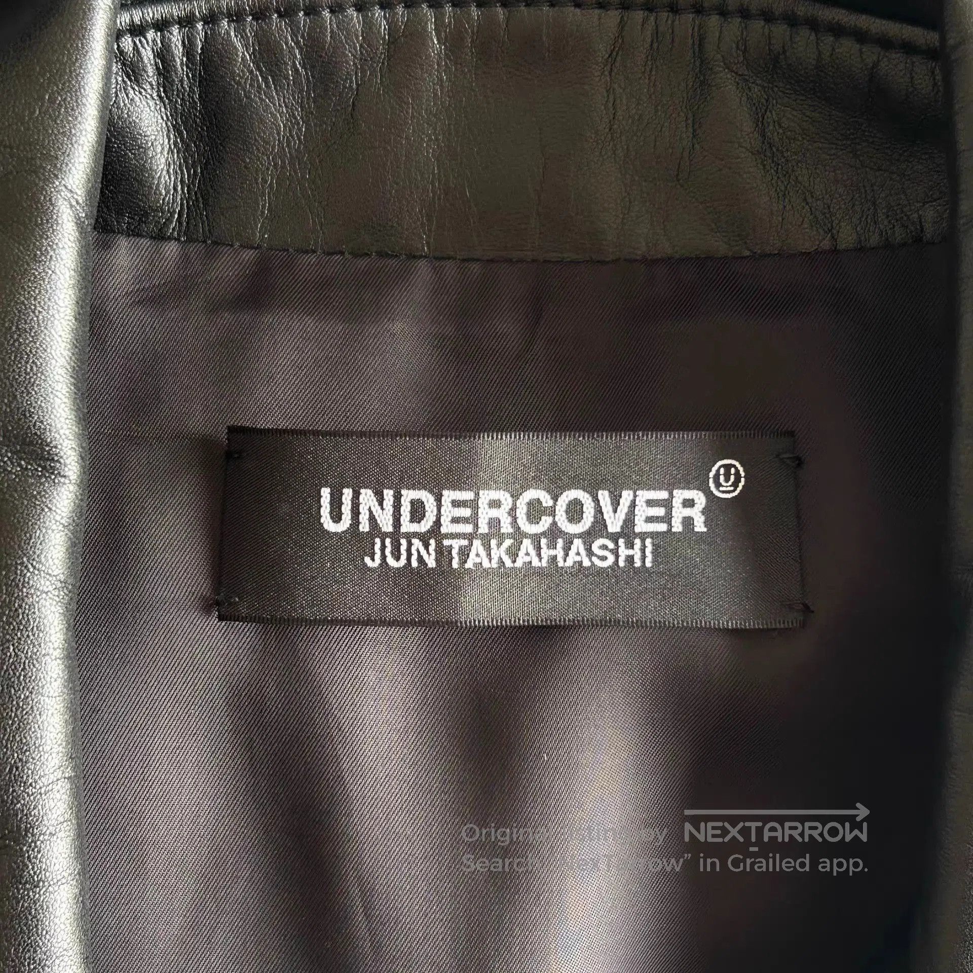 Undercover Black Leather Collar Zip. Size US XL / EU 56 / 4 - 3 Thumbnail