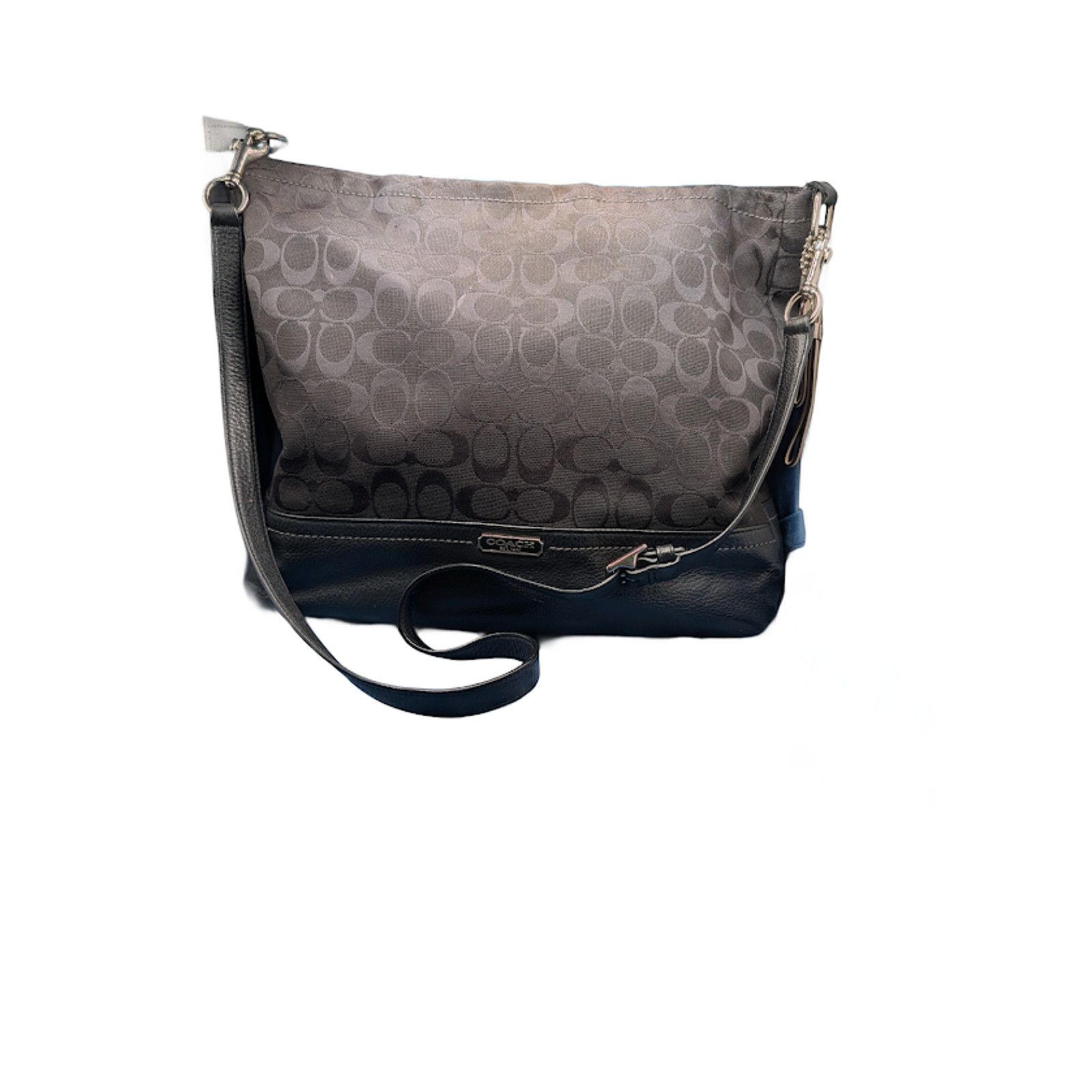 Coach COACH Crossbody Black Signature Canvas Leather Accent Chrome Size ONE SIZE - 1 Thumbnail