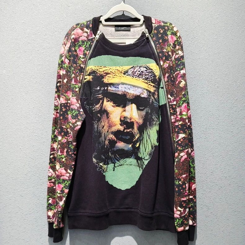 Givenchy Givenchy Fashion Flower Pattern Hoodie Size US L / EU 52-54 / 3 - 1 Thumbnail