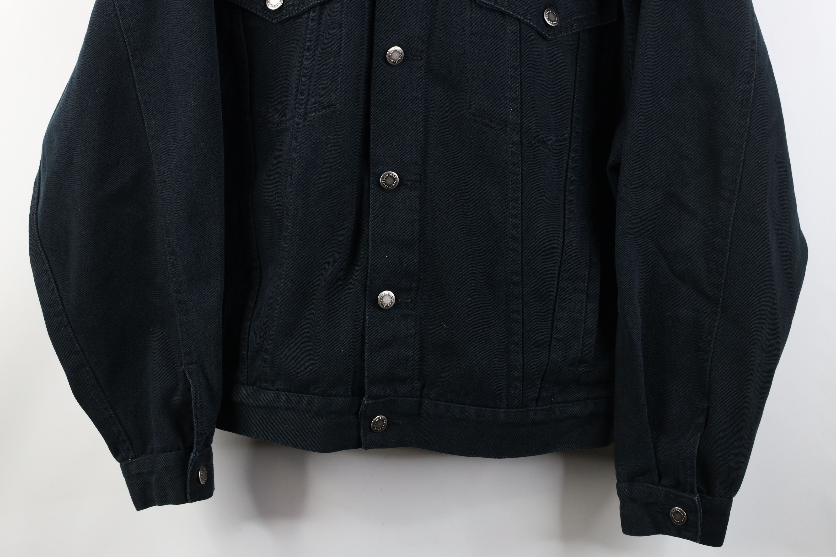 Wrangler Vintage 90s Y2K Wrangler Denim Jean Trucker Jacket Black Size US L / EU 52-54 / 3 - 3 Thumbnail