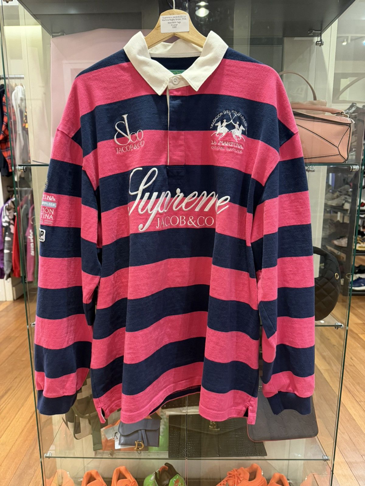 Supreme x Jacob & Co. La Martina Rugby Striped Shirt