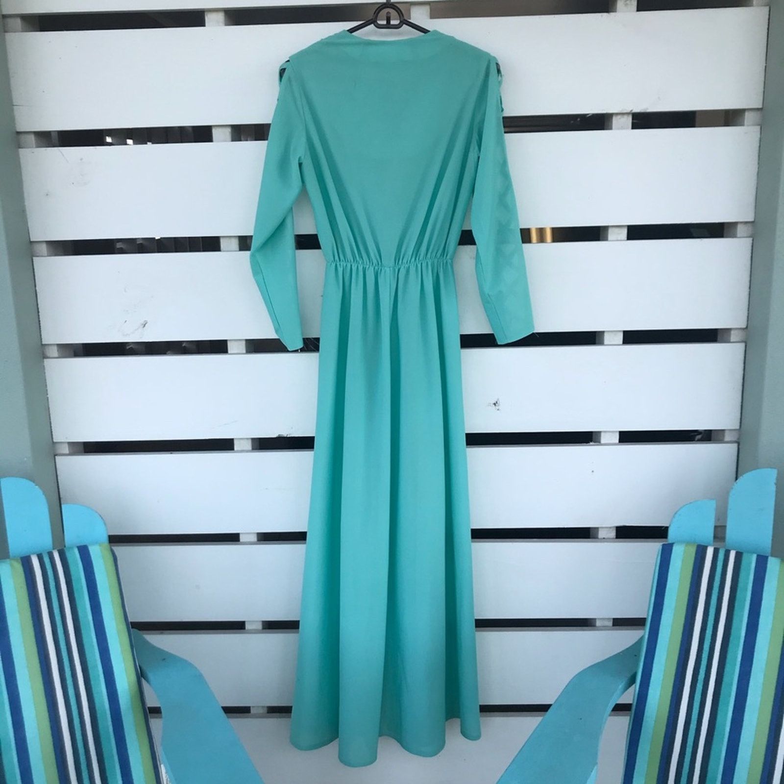 Vintage VTG 60s 70s retro handmade one of a kind maxi dress Size M / US 6-8 / IT 42-44 - 8 Thumbnail