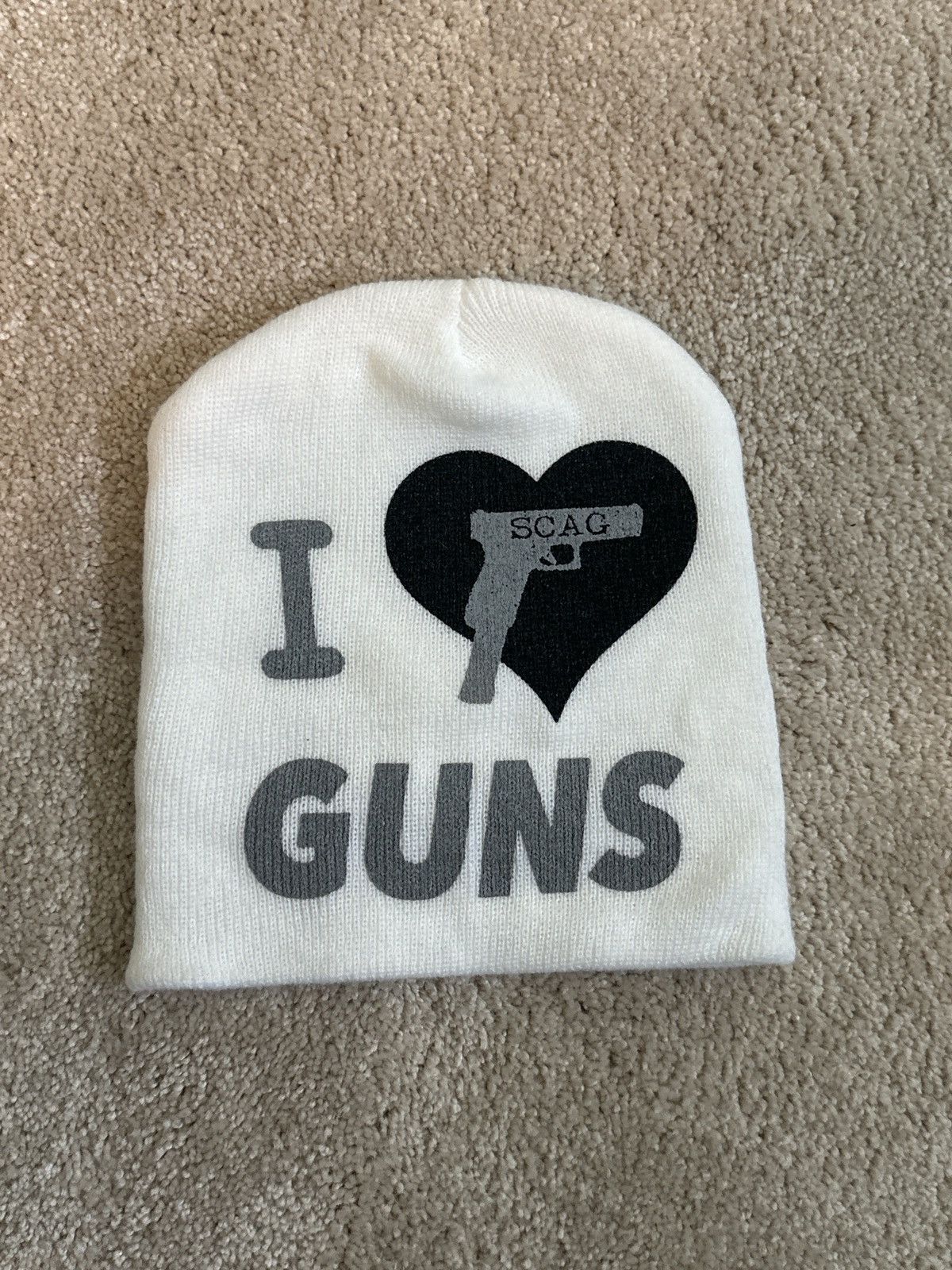 Drain Gang × Haunted Mound SCAG or Nothing I Love Guns Beanie Size ONE SIZE - 1 Thumbnail