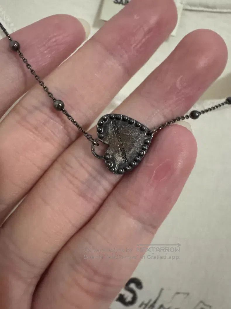 Saint Laurent Paris Saint Laurent Paris Cotton Heart Necklace Painting Slogan Size US S / EU 44-46 / 1 - 4 Thumbnail
