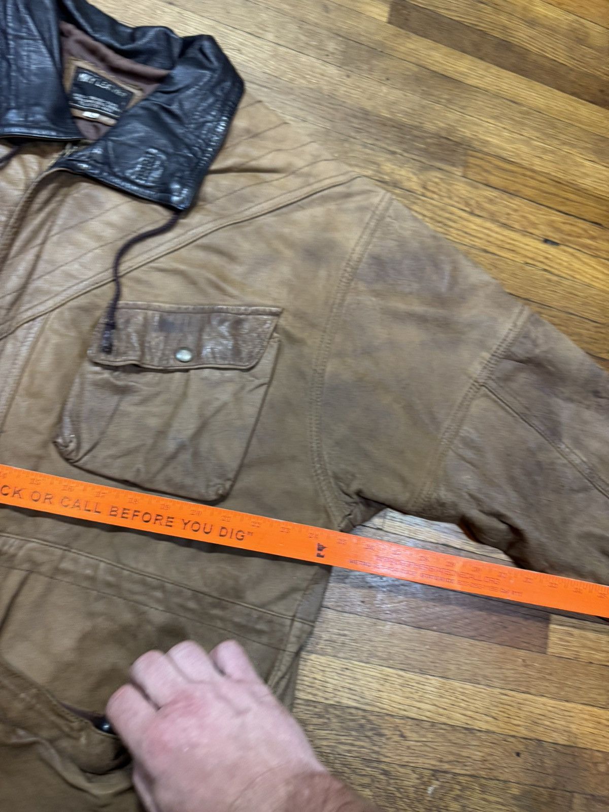 Vintage Vintage Faded Brown Leather Jacket Size US XL / EU 56 / 4 - 9 Thumbnail