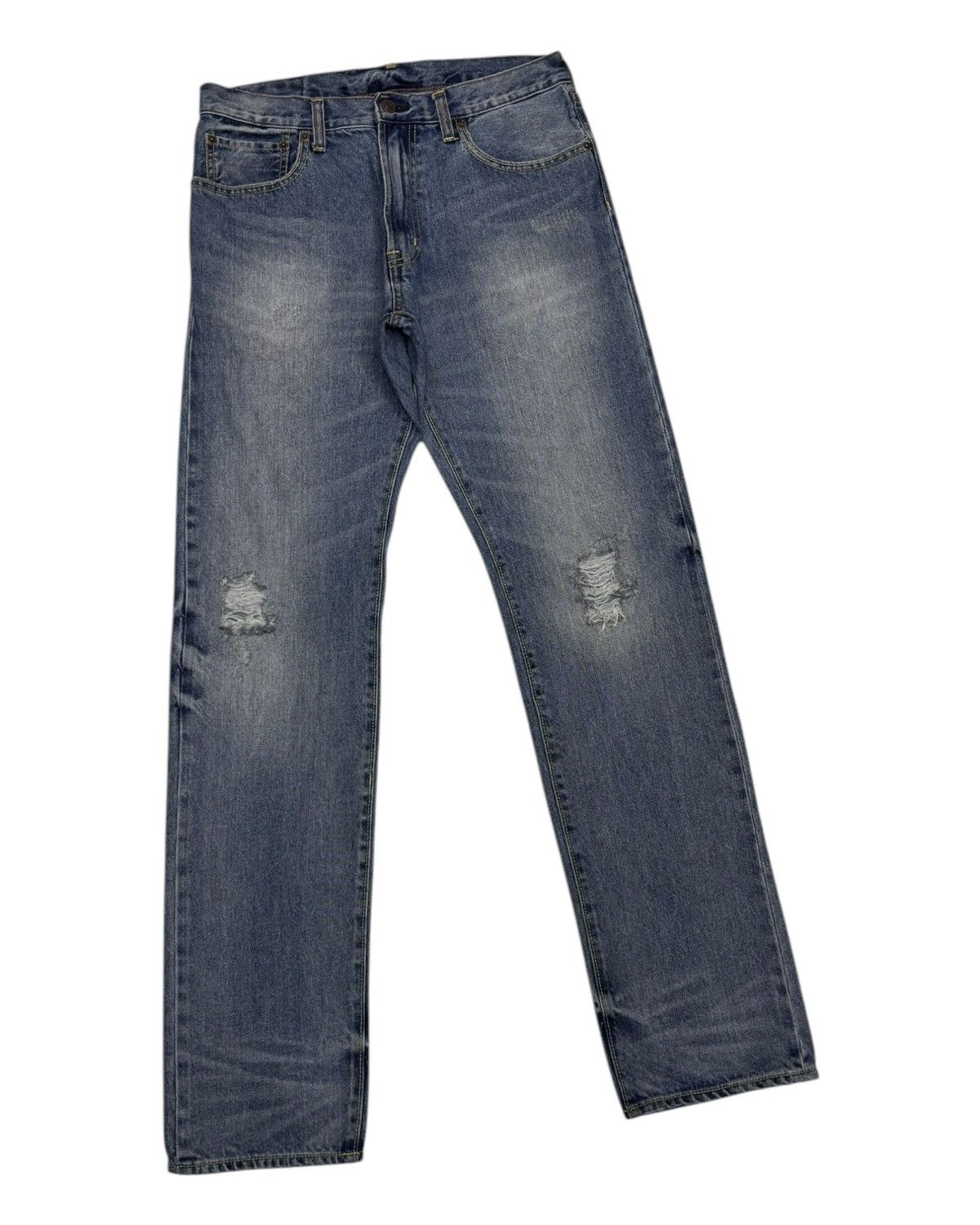 GU × Jun Takahashi 🔥GU RIPPED DISTRESSED DENIM JEANS Size US 31 - 3 Thumbnail