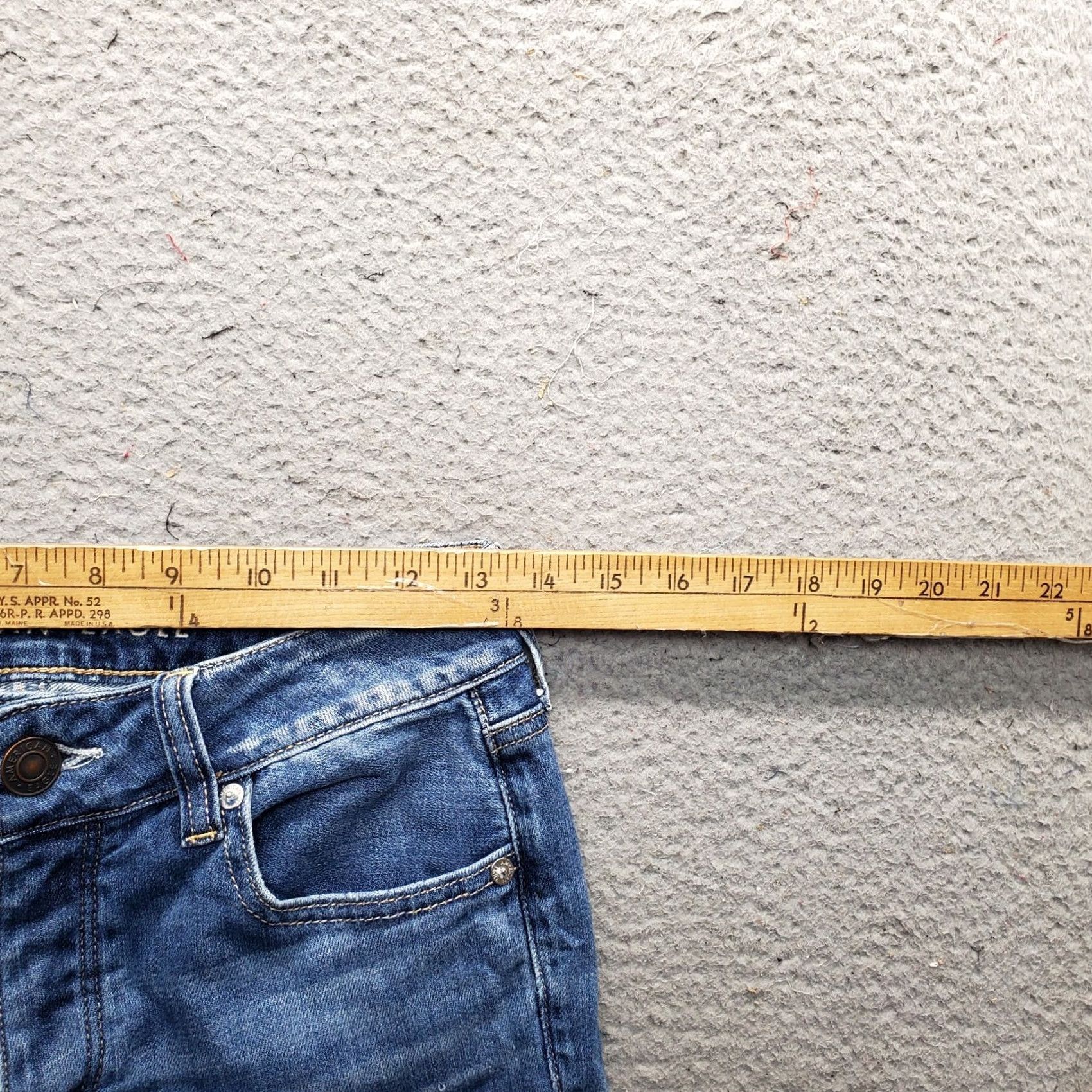 American Eagle Outfitters American Eagle Outfitters Tomgirl Jeans Womens 0 Blue Denim Distressed Skinny Size 25" / US 0 / IT 36 - 6 Thumbnail