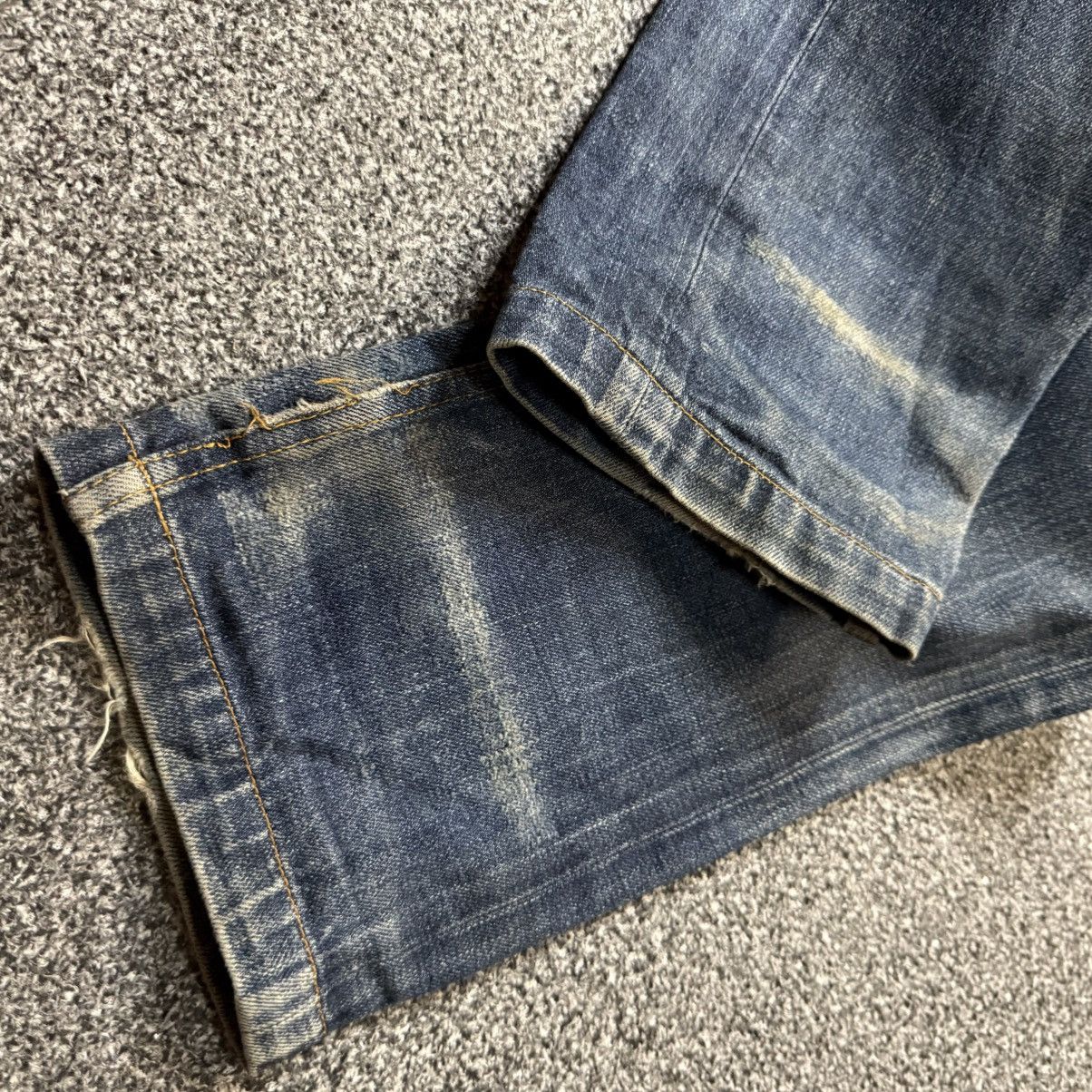 Indigo 🔥🇯🇵 Japanese LGB Rusty Monkey Time Indigo Dyed Denim Size US 33 - 5 Thumbnail