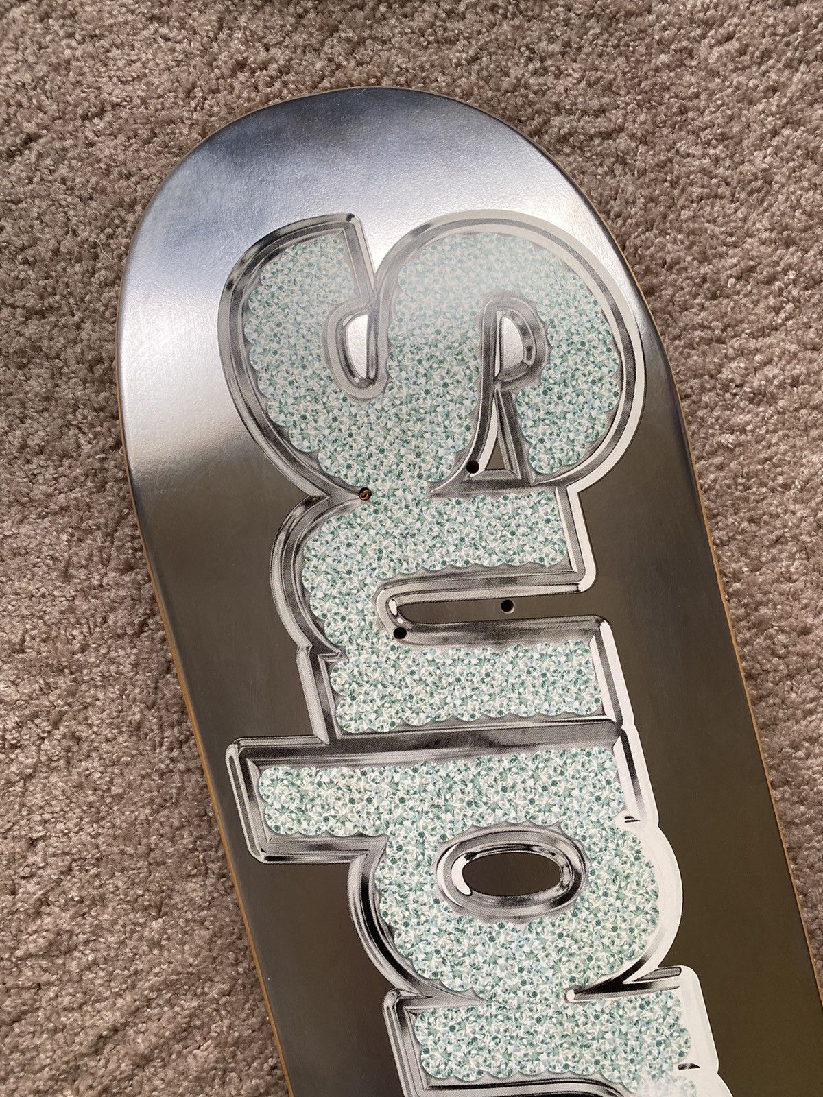 Supreme Supreme bling skate deck silver 2013 authentic Size ONE SIZE - 13 Thumbnail