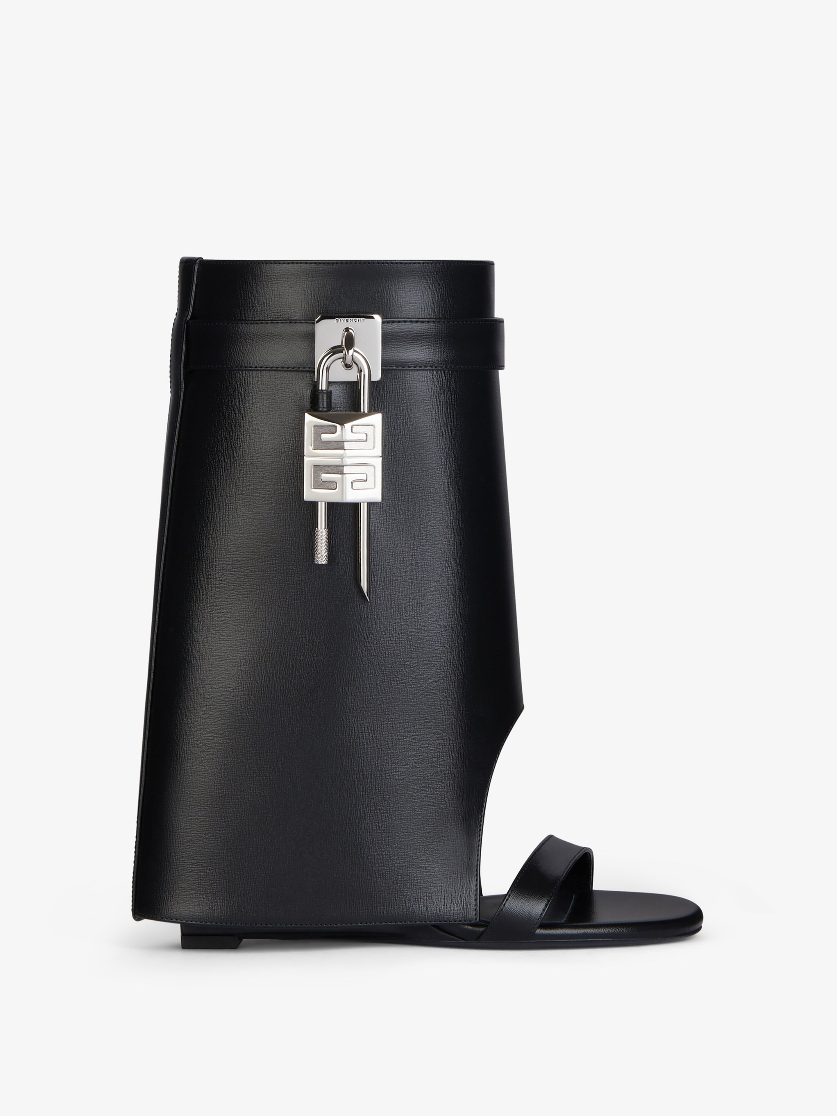 Givenchy o1srvl11e0525 Shark Lock Ankle Sandals in Black Size US 5 / IT 35 - 1 Thumbnail
