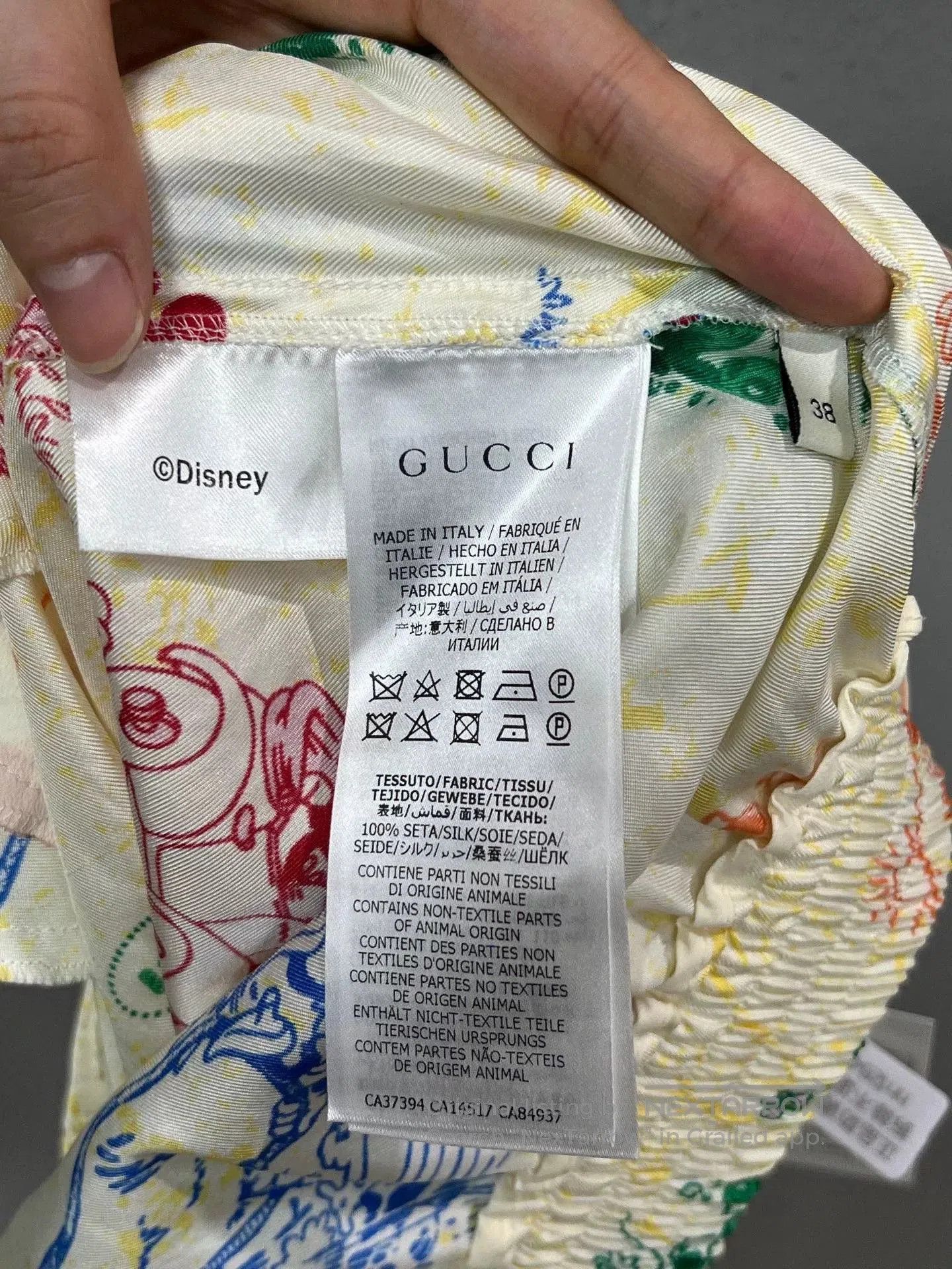 Gucci Gucci Silk Disney Shorts. Size 37" - 4 Thumbnail