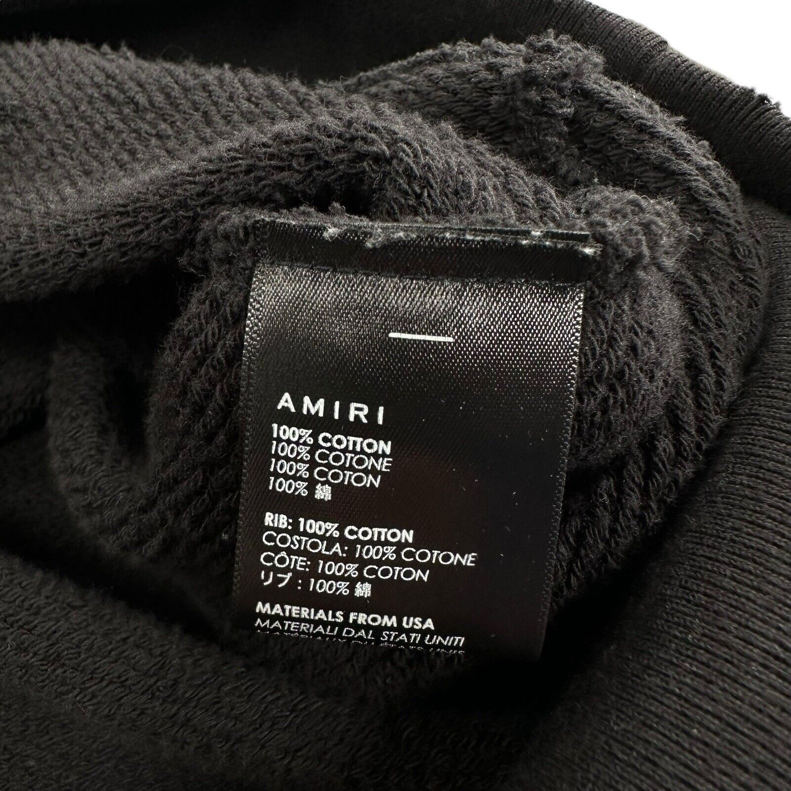 Amiri Amiri Size S Black Sweatshirt Distressed Yellow Chest Logo Size US S / EU 44-46 / 1 - 4 Thumbnail