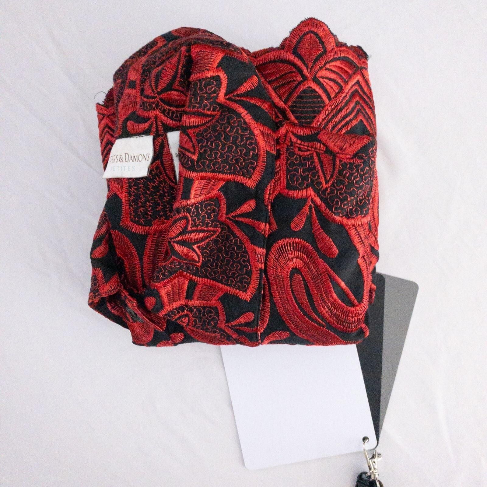 Other Drapers & Damons Black Red Jacket Womens XLarge Petite Size L / US 10 / IT 46 - 10 Thumbnail
