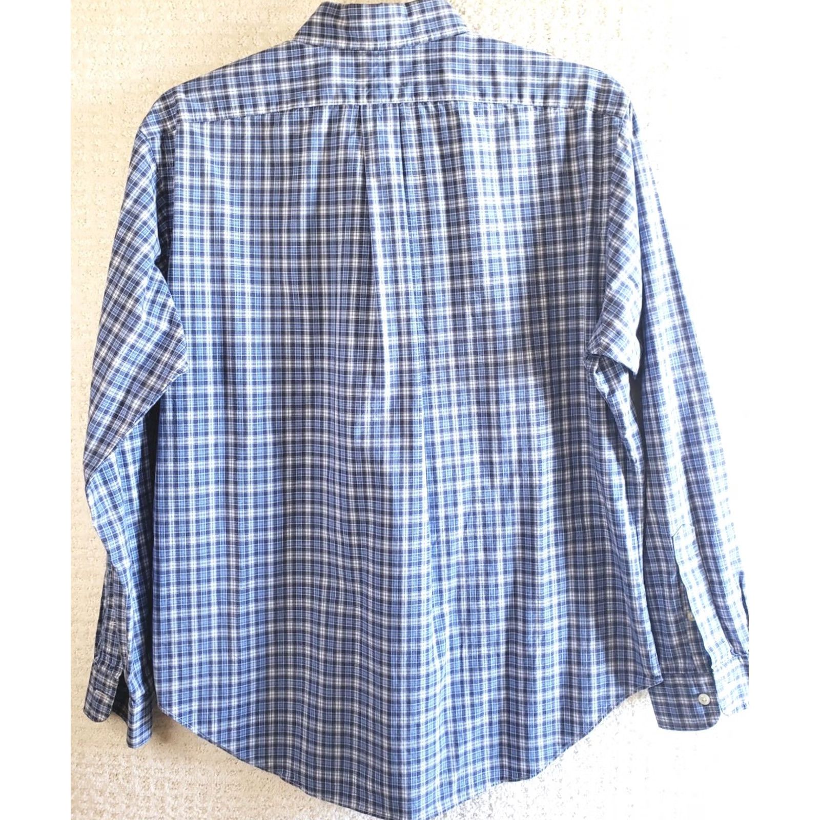 Ralph Lauren Ralph Lauren Mens Shirt Large Blue Plaid Classic Fit Performance Button Up Shirt Size US L / EU 52-54 / 3 - 5 Thumbnail