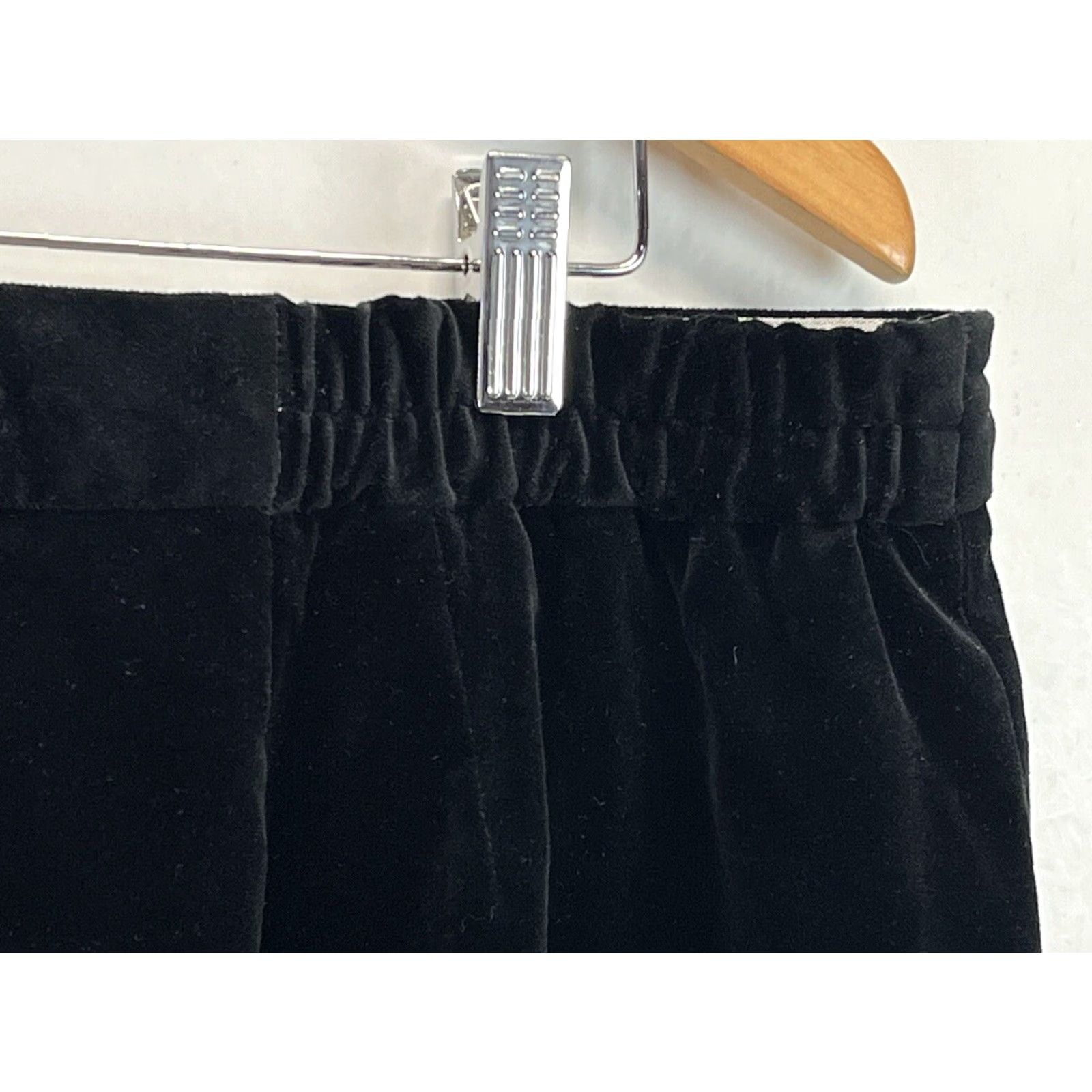 Bloomingdale's Bloomingdale’s Velvet Pants Sz 22W Plus Black GUC Elastic Sides Flat Front USA Size 40" / US 18 - 5 Thumbnail