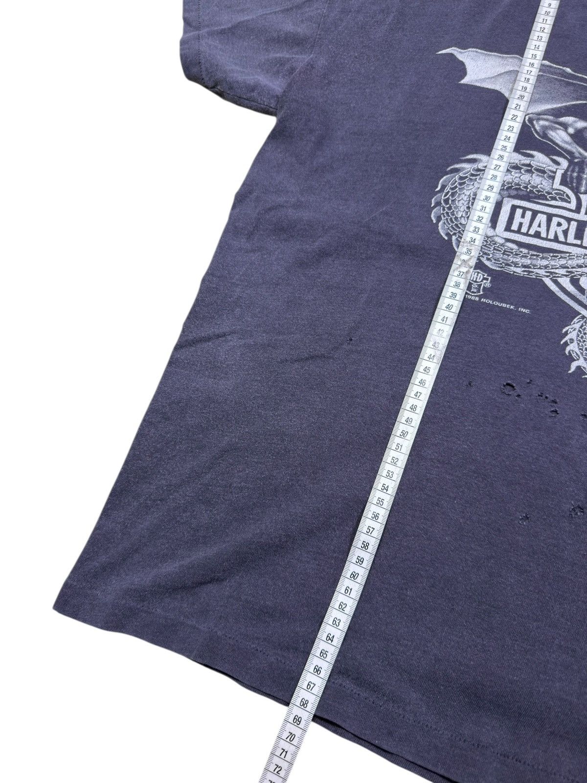 Vintage *RARE* HARLEY DAVIDSON VINTAGE 1988 HOLOUBEK DRAGON FADED Size US XL / EU 56 / 4 - 5 Thumbnail
