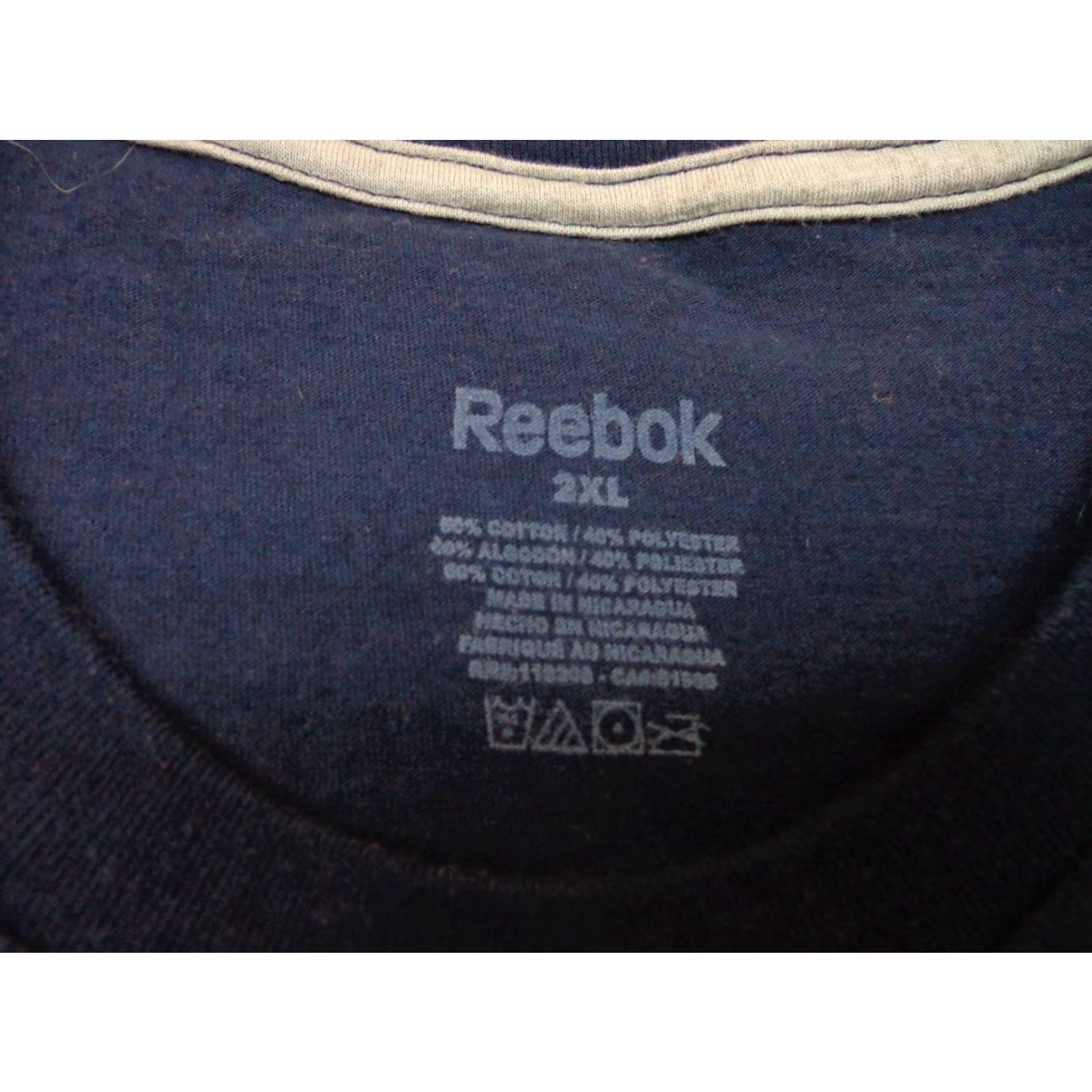 Reebok REEBOK Boston Blue T Shirt 2XL Men Crew Neck Short Sleeve Cotton Blend Brand & Logo Size US XXL / EU 58 / 5 - 3 Thumbnail