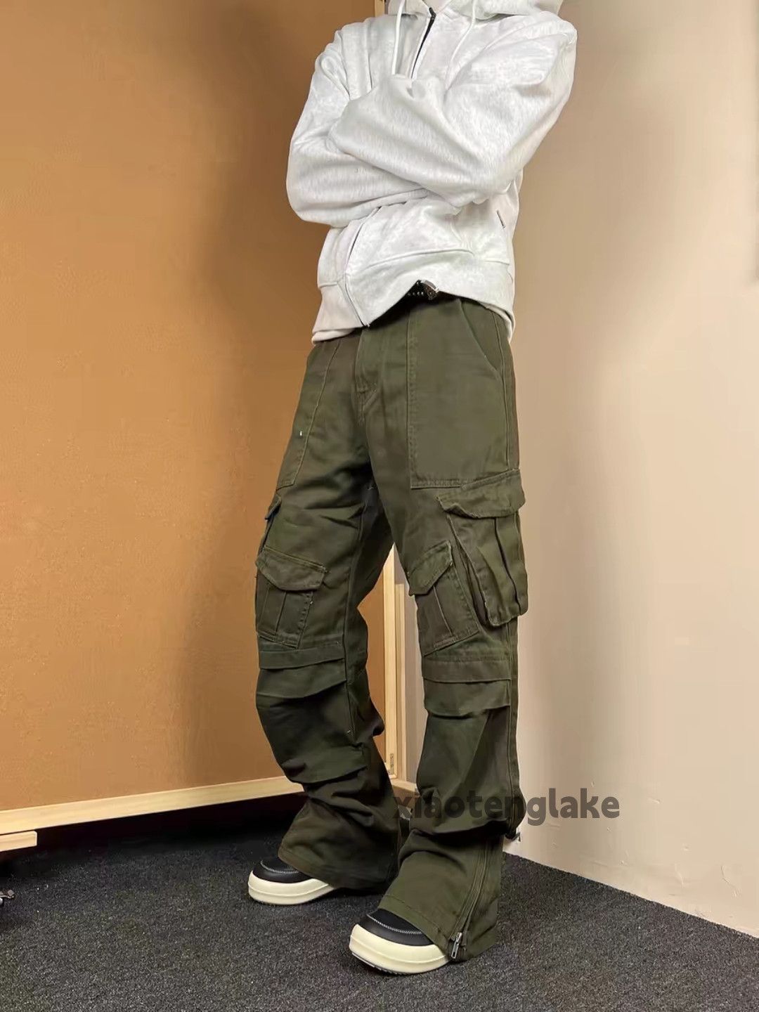 Designer × Japanese Brand × Vintage washed faded utility outdoor punk zipper flared cargo pants Size US 28 / EU 44 - 3 Thumbnail