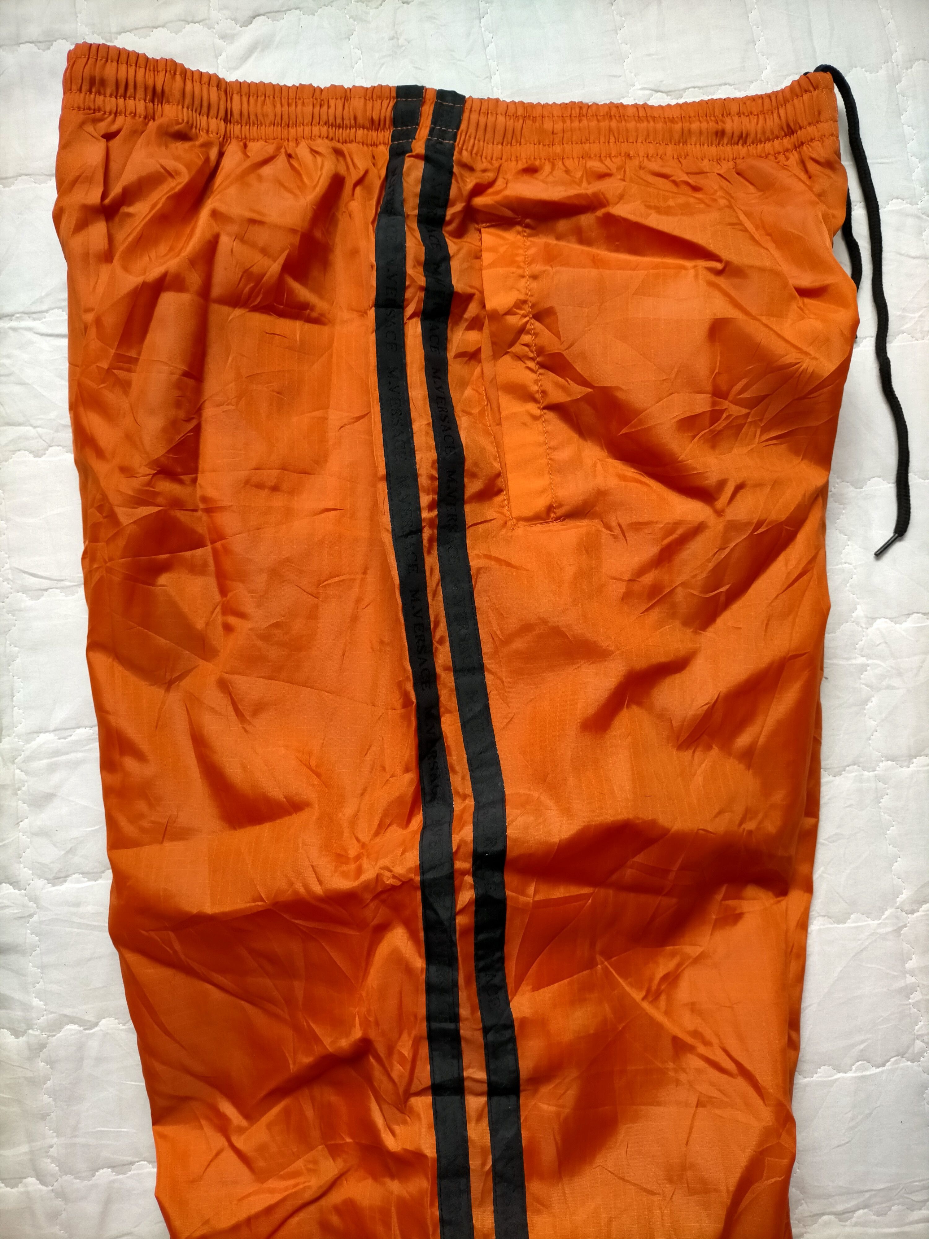 Versace Versace Side Tape Embroidered Nylon track Pants Size US 34 / EU 50 - 2 Thumbnail