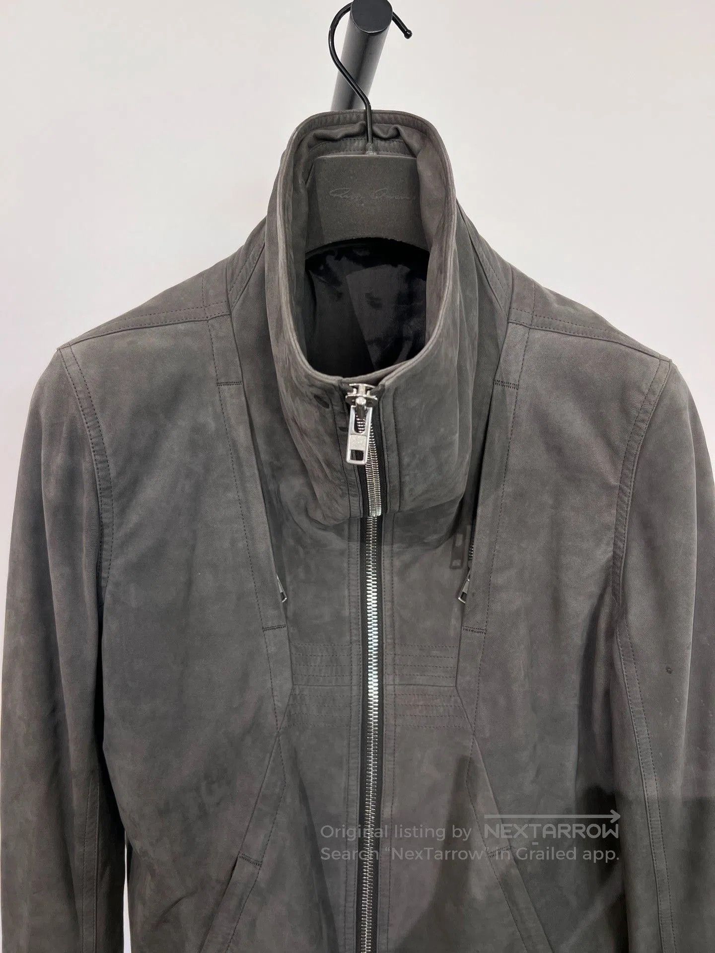 Rick Owens Rick Owens Suede Stand Collar Leather Jacket 48. Size US M / EU 48-50 / 2 - 4 Thumbnail