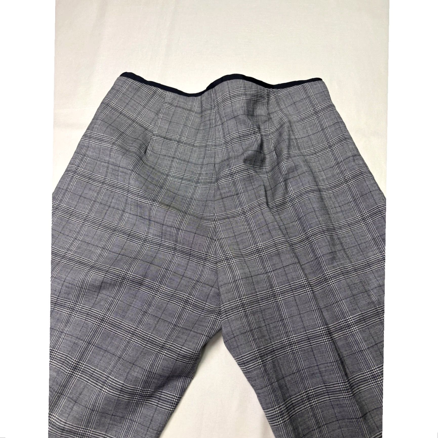 Brooks Brothers Brooks Brothers 346 Lucia Fit Wool Dress Pants Gray Plaid Womens Size 4 W30 L31 Flat Front Stretch Wool Spandex Lined Business Workwear Class ic Size 27" / US 4 / IT 40 - 7 Thumbnail
