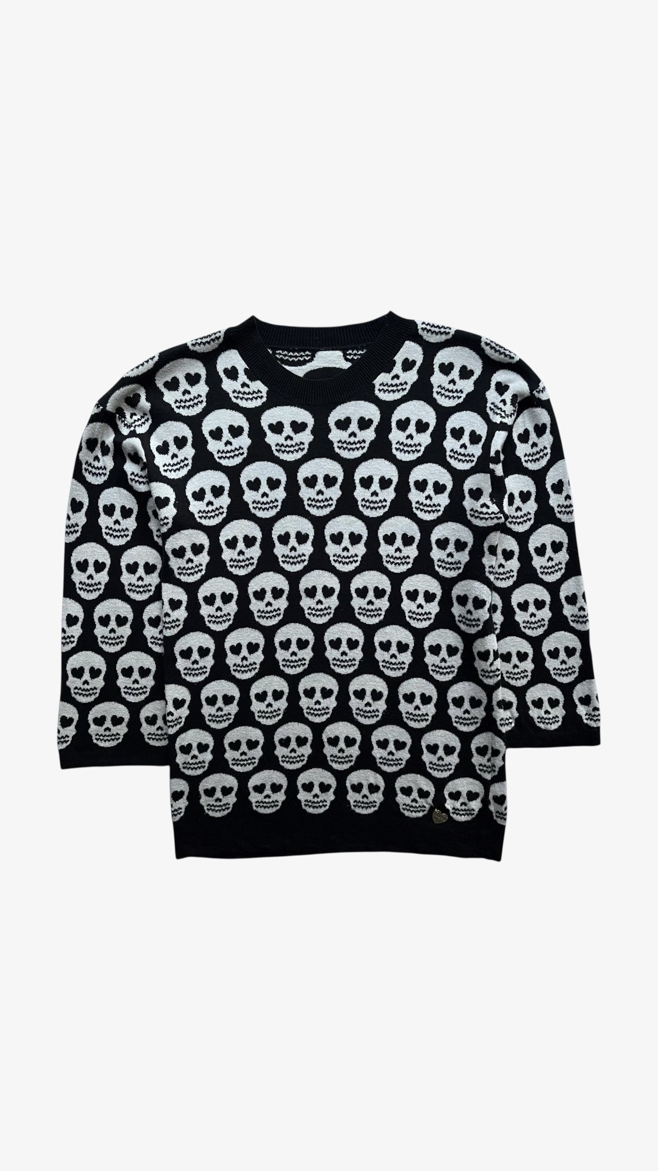 Moschino Vintage Y2K Women's Love Moschino Skull Print Wool Jumper Size M / US 6-8 / IT 42-44 - 1 Thumbnail