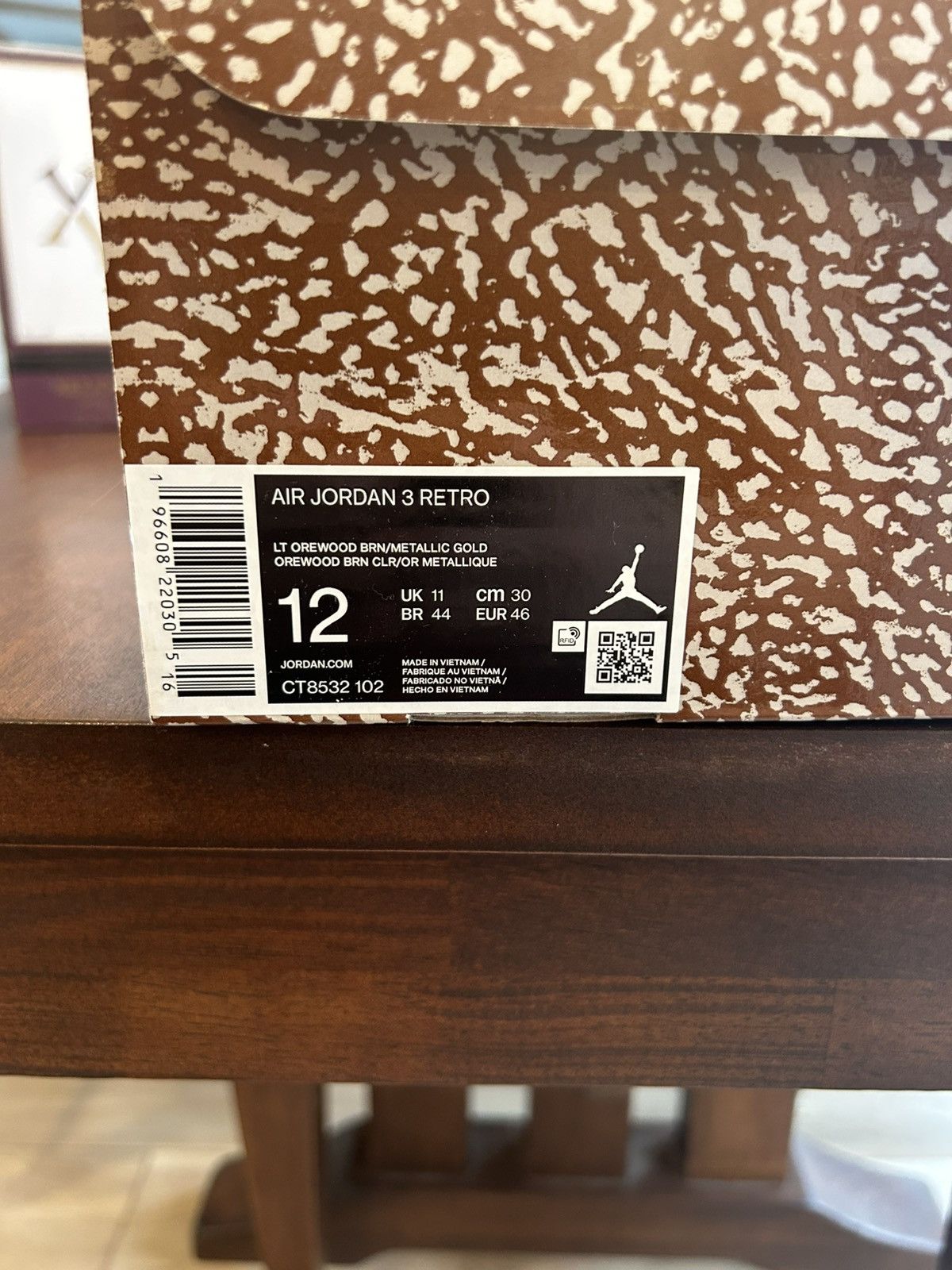 Jordan Brand Air Jordan 3 Retro Palomino Size US 12 / EU 45 - 7 Thumbnail
