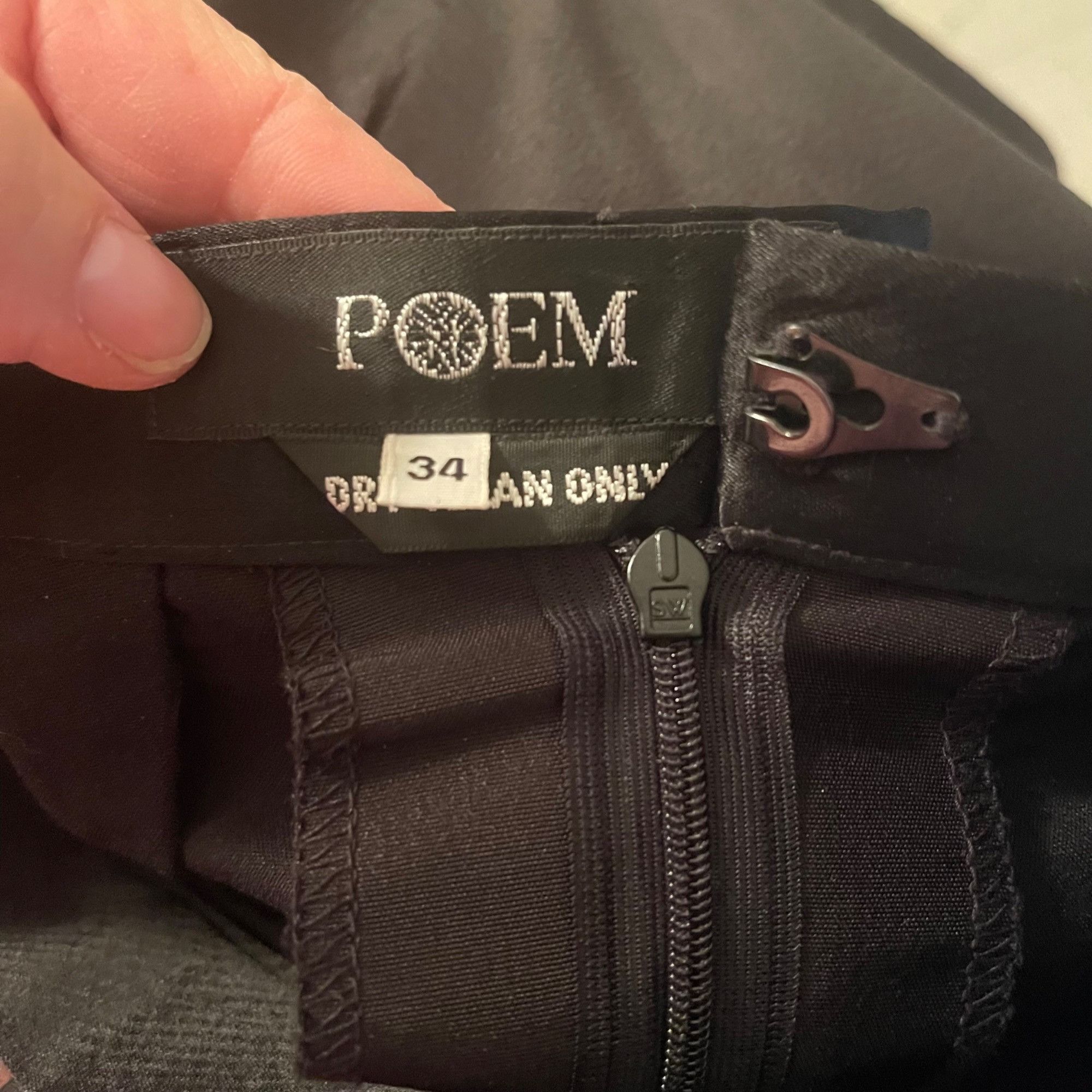 Other Poem Womens Skirt Size 34 Black Pockets High Waist Size 26" / US 2 / IT 38 - 6 Thumbnail