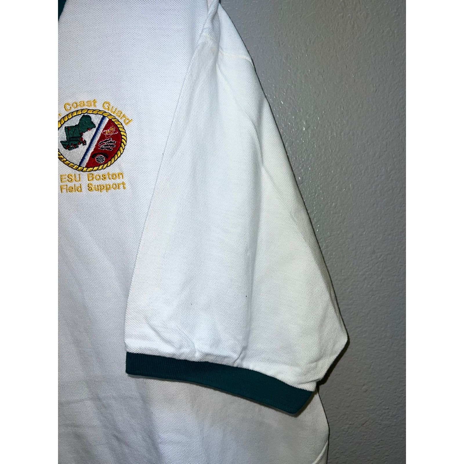 Jerzees Vintage US Coast Guard Polo Shirt ESU Boston Field 90s XL Size US XL / EU 56 / 4 - 4 Thumbnail