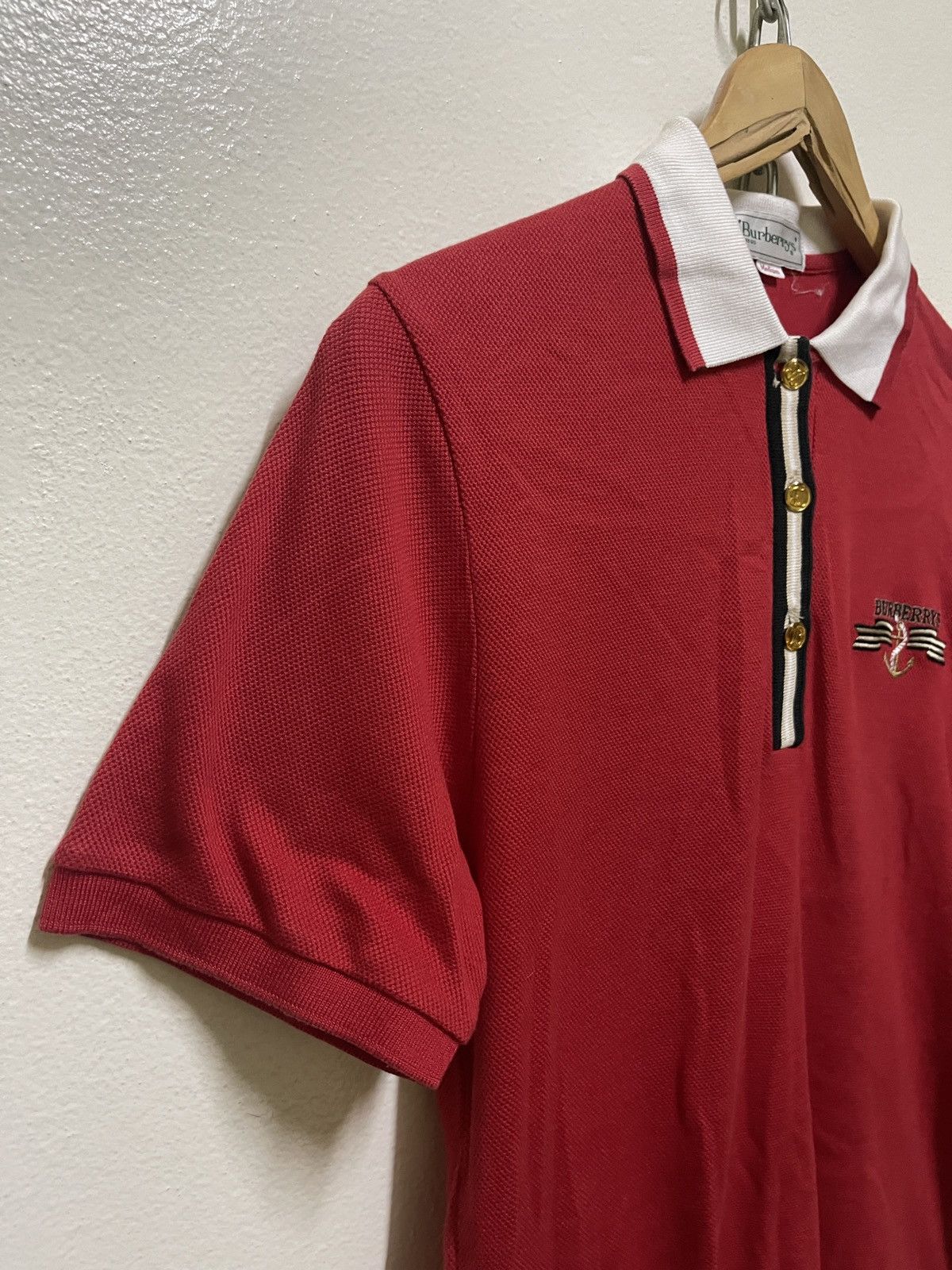 Burberry × Vintage Burberrys Polo Red Size US M / EU 48-50 / 2 - 2 Thumbnail