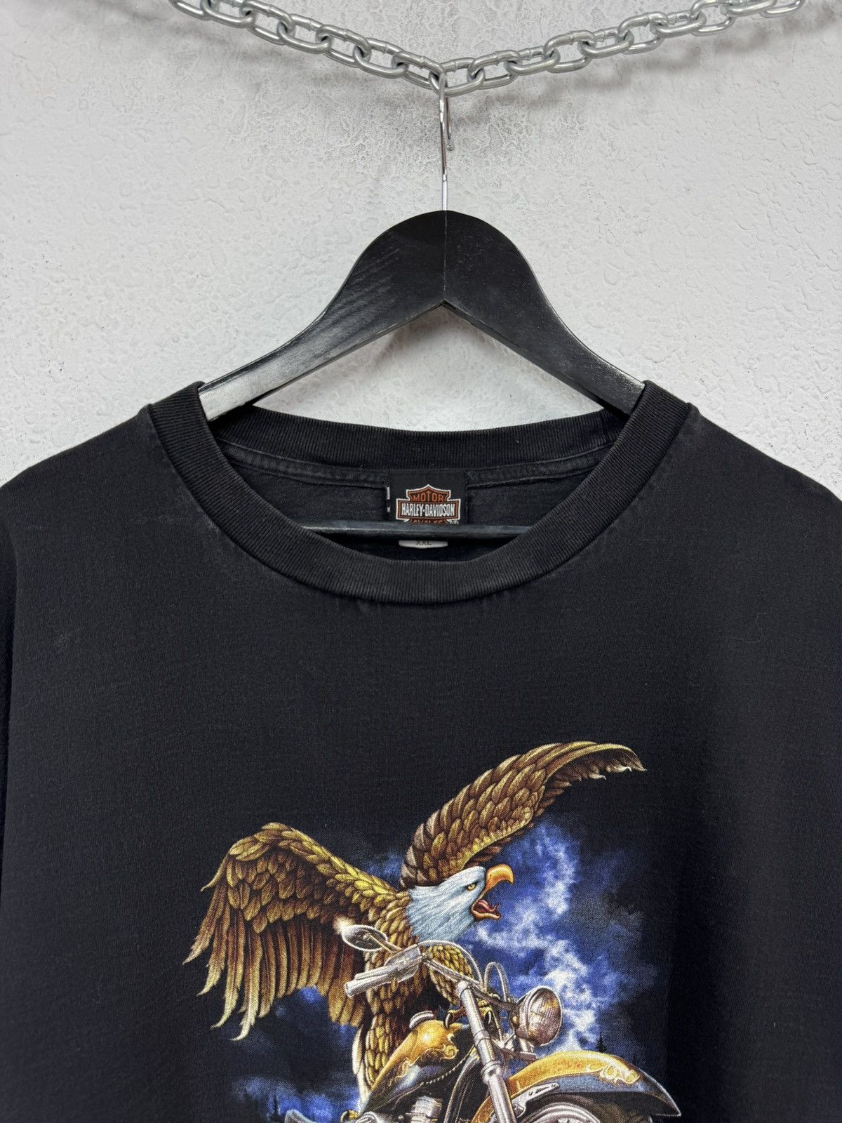 Harley Davidson Vintage T-Shirt Harley Davidson Y2k Rare Motorcycle Jacket Size US XXL / EU 58 / 5 - 2 Thumbnail
