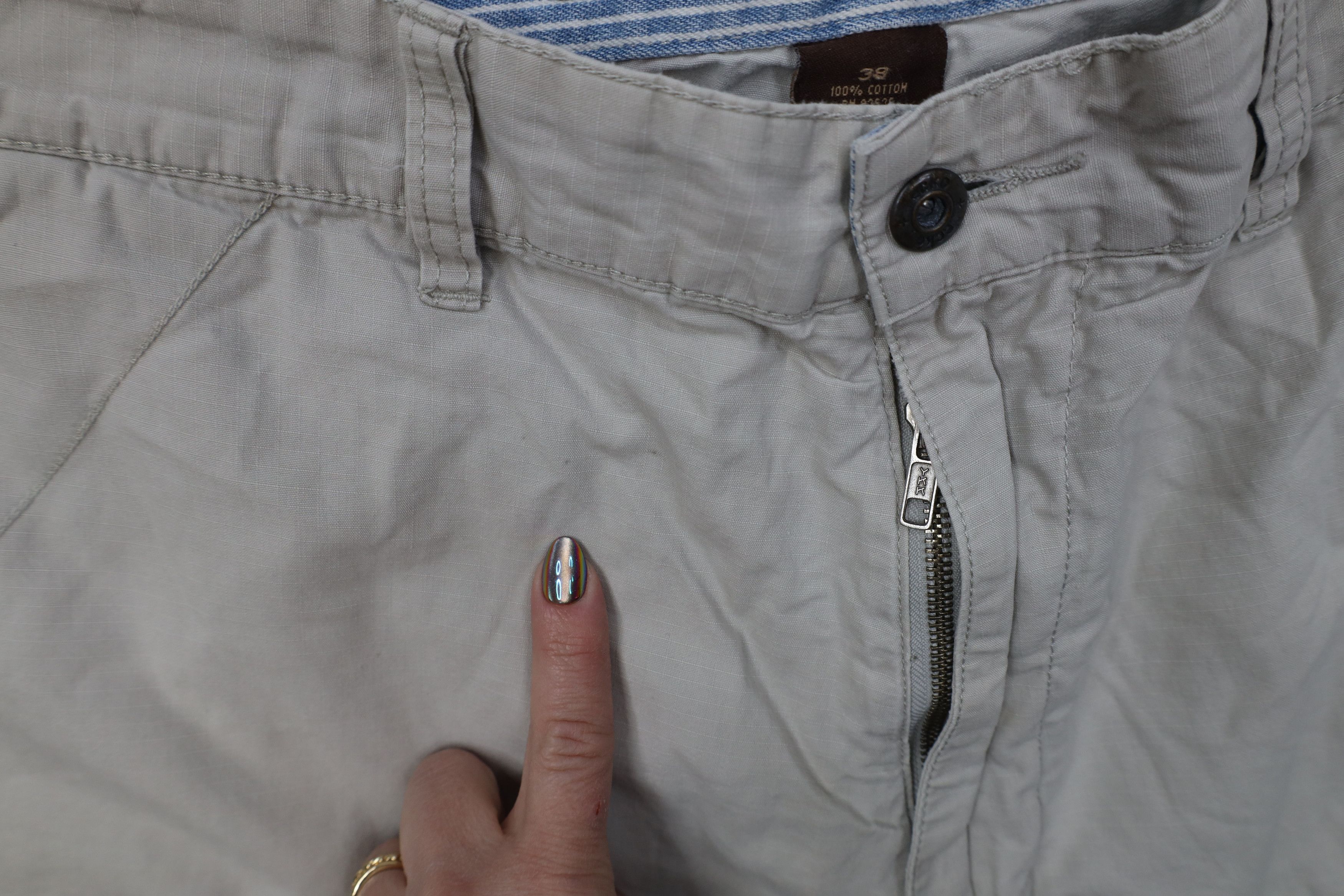 Ecko Unltd. Vintage 90s Y2K Ecko Baggy Ripstop Cargo Shorts Beige Cotton Size US 38 / EU 54 - 8 Thumbnail