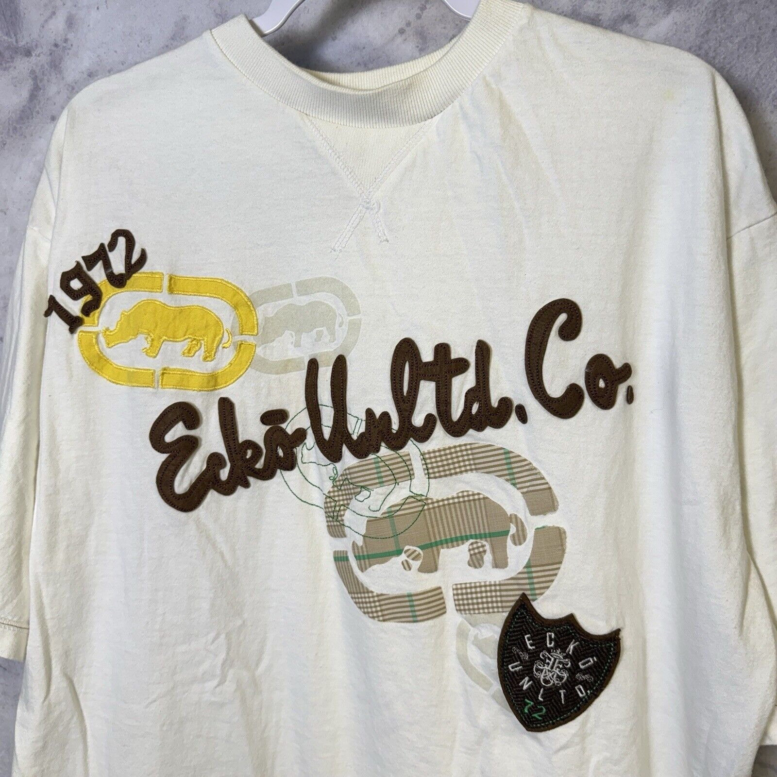 Ecko Unltd. × Vintage Vintage Y2K Ecko Unltd T Shirt Mens Large White Streetwear F Size US L / EU 52-54 / 3 - 1 Thumbnail