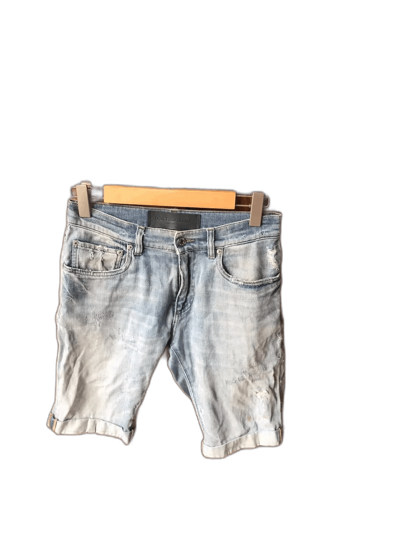 Dolce & Gabbana Dolce Gabbana Distressed Denim Shorts Size 44 Size US 44 / EU 60 - 1 Thumbnail