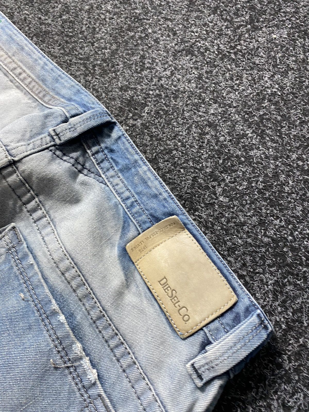 Diesel × Japanese Brand 🔥Diesel Washed Blue White Opium Punk Distressed Jeans Owens Size US 34 / EU 50 - 13 Thumbnail