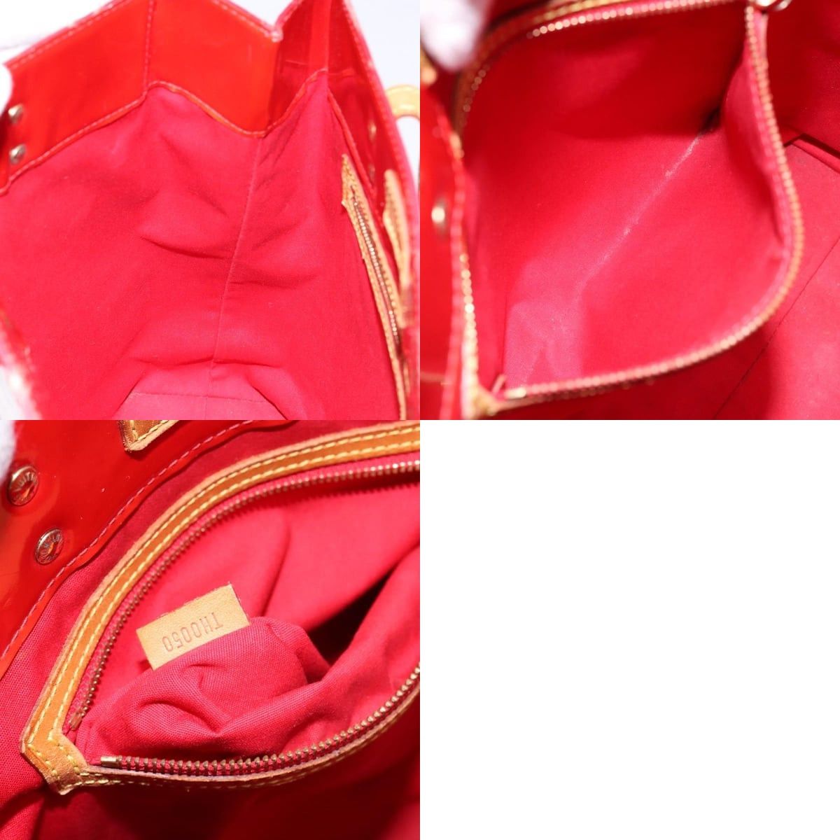 Louis Vuitton LOUIS VUITTON Monogram Vernis Reade MM Hand Bag Red Rouge Size ONE SIZE - 12 Thumbnail