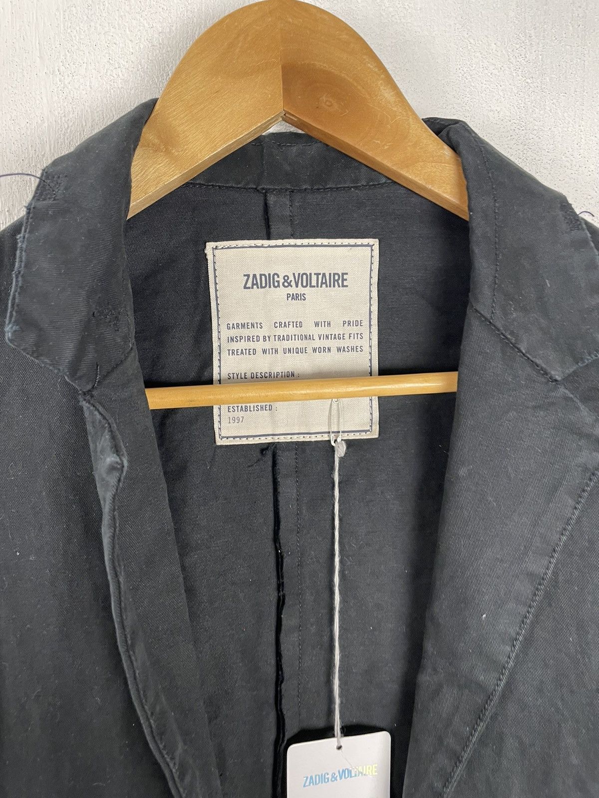 Vintage Zadig Voltaire Vladimir Grunge Jacket NEW Size M / US 6-8 / IT 42-44 - 3 Thumbnail