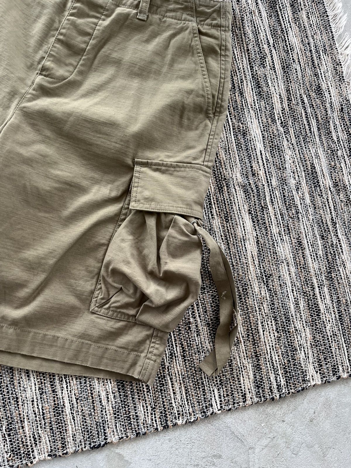 Allsaints Vintage AllSaints Green Military Avantgarde Y2K Cargo Shorts Size US 31 - 7 Thumbnail