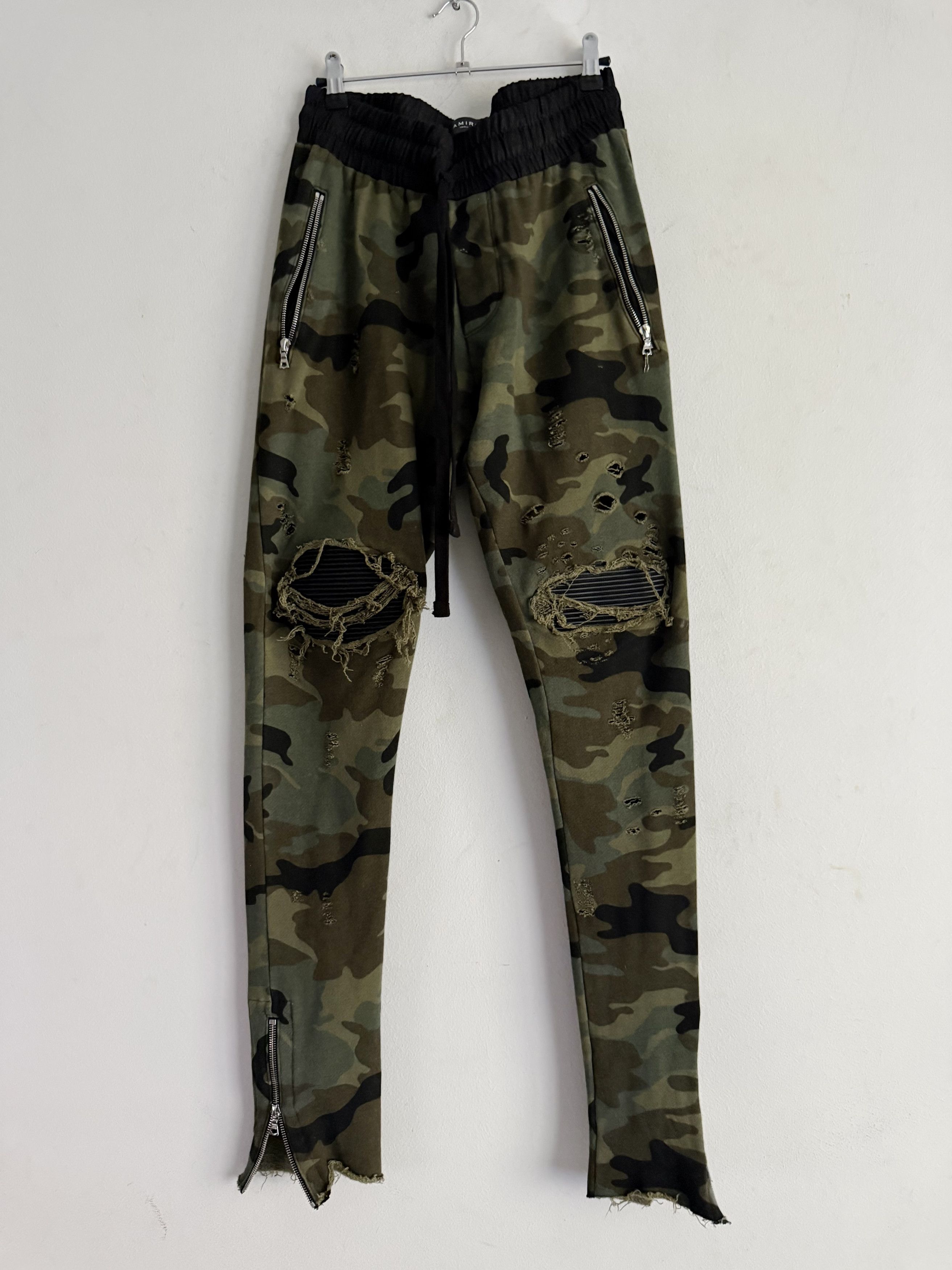 Amiri Amiri MX1 Leather Patch Sweatpants Camo Size US 30 / EU 46 - 2 Thumbnail