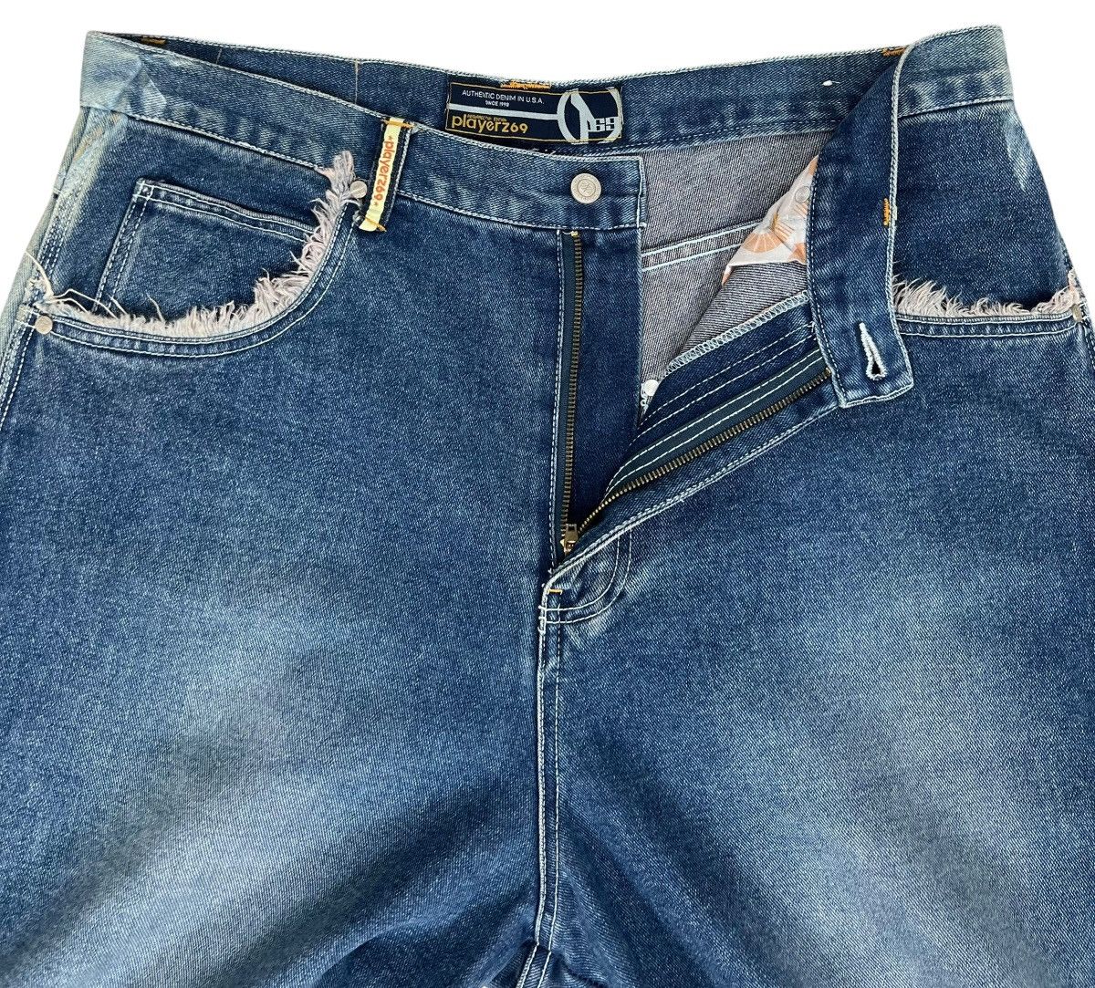 JNCO 2000s Hip Hop Playerz69 Distressed Baggy Jeans Size US 38 / EU 54 - 3 Thumbnail