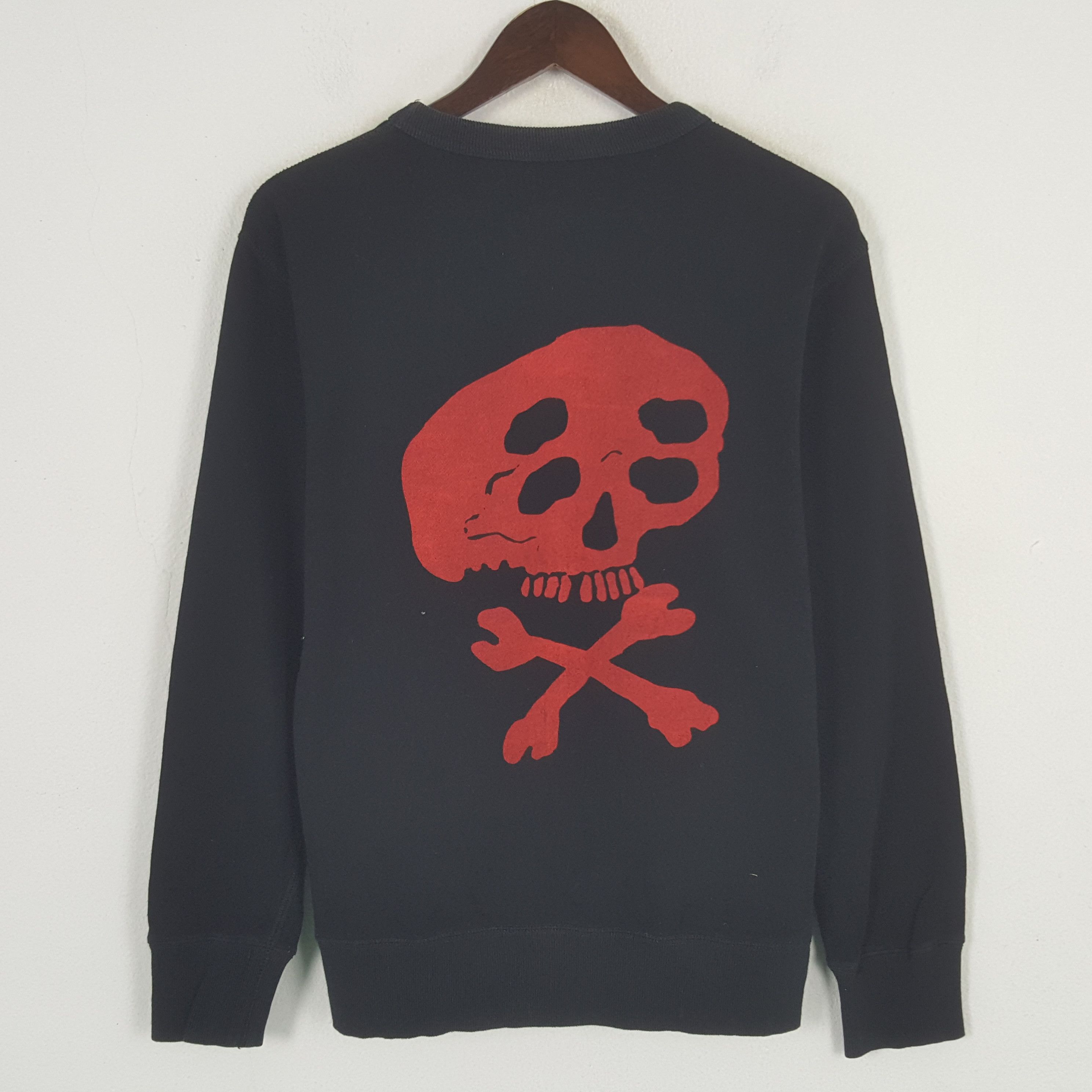 Alpha Industries × Vintage Vintage Alpha Industries Custom Art Skull Japan Sweatshirt Size US M / EU 48-50 / 2 - 1 Thumbnail