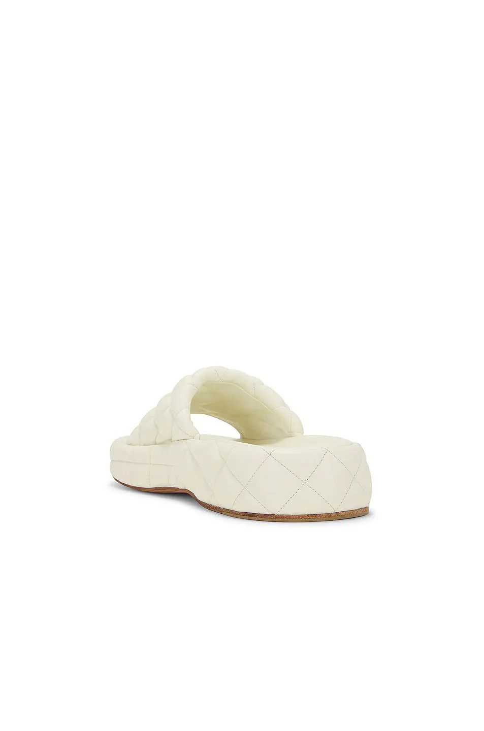 Bottega Veneta o1n1vont1224 Padded Flat Sandals in White Size US 4 / IT 34 - 3 Thumbnail