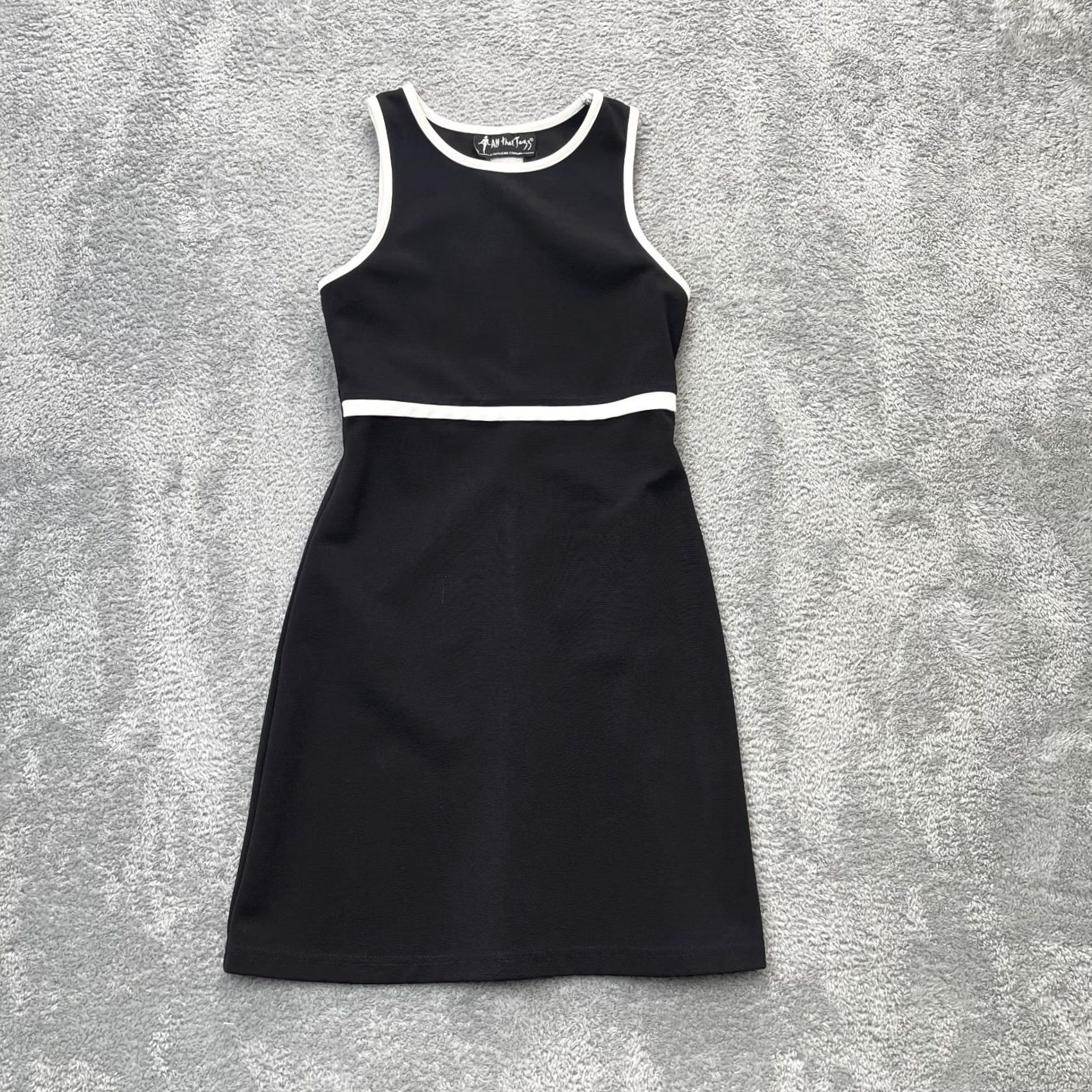 Vintage VINTAGE All That Jazz Dress Womens S Black Shift Sleeveless Mini Round Neck Size S / US 4 / IT 40 - 2 Thumbnail