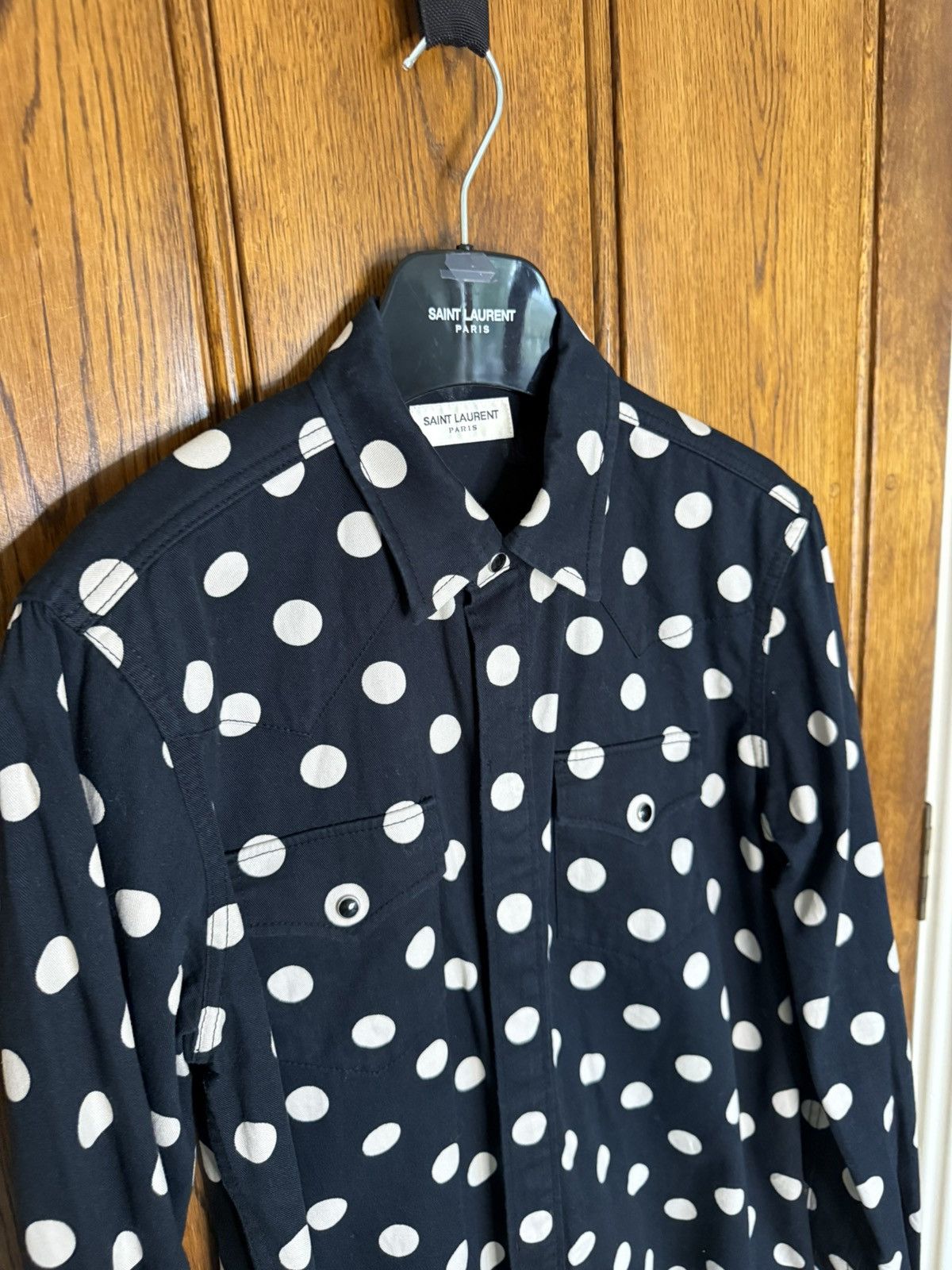 Saint Laurent Paris Saint Laurent black polka dot western denim shirt XL Grail Size US XL / EU 56 / 4 - 13 Thumbnail