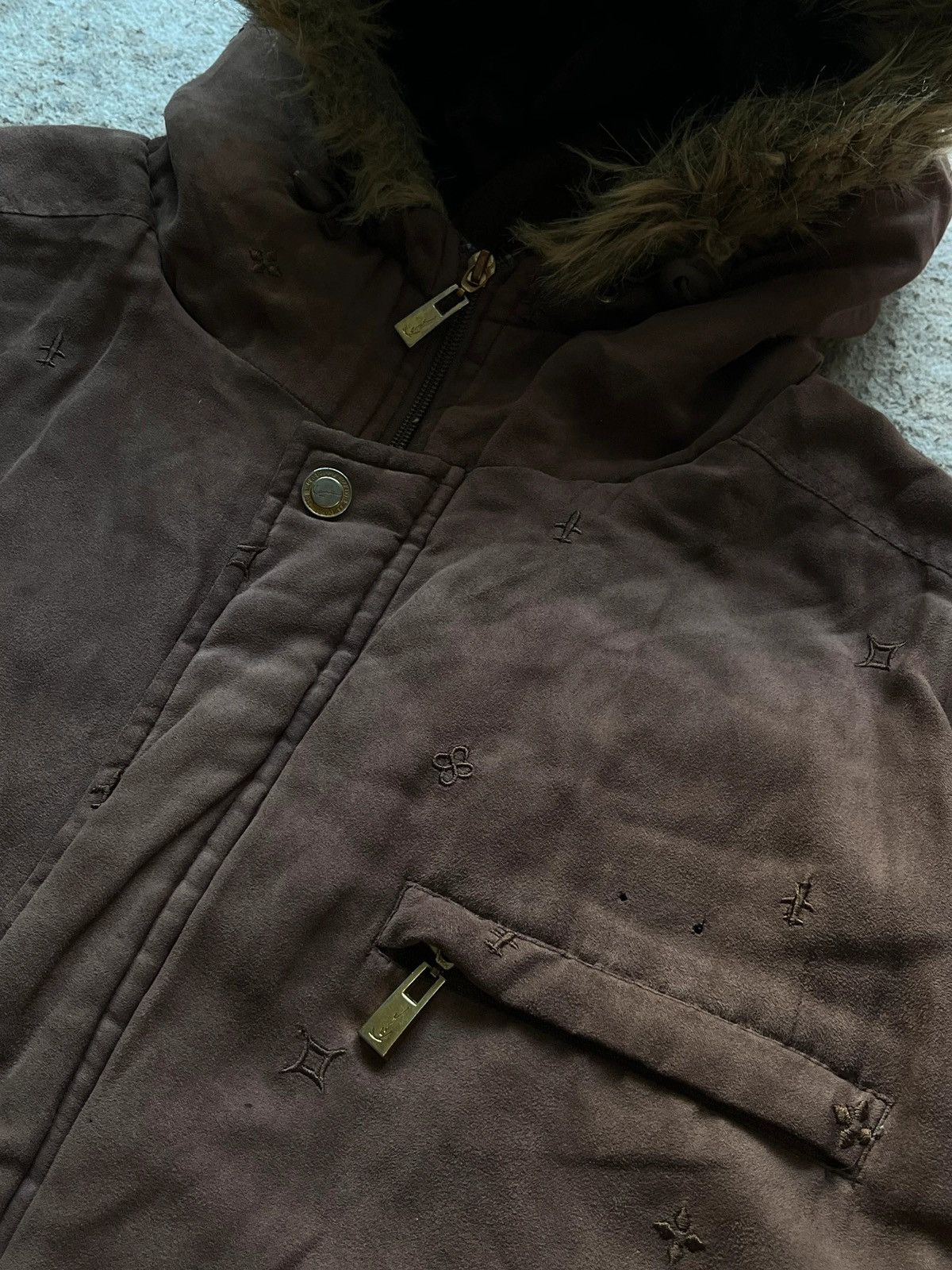 Karl Kani Karl Kani Vintage Hip-Hop Puffer Jacket Velour Monograms Size US XL / EU 56 / 4 - 8 Thumbnail