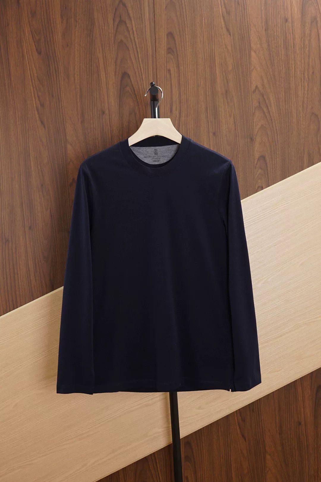 Brunello Cucinelli Brunello Cucinelli Navy Cotton Shirt Size US S / EU 44-46 / 1 - 1 Thumbnail