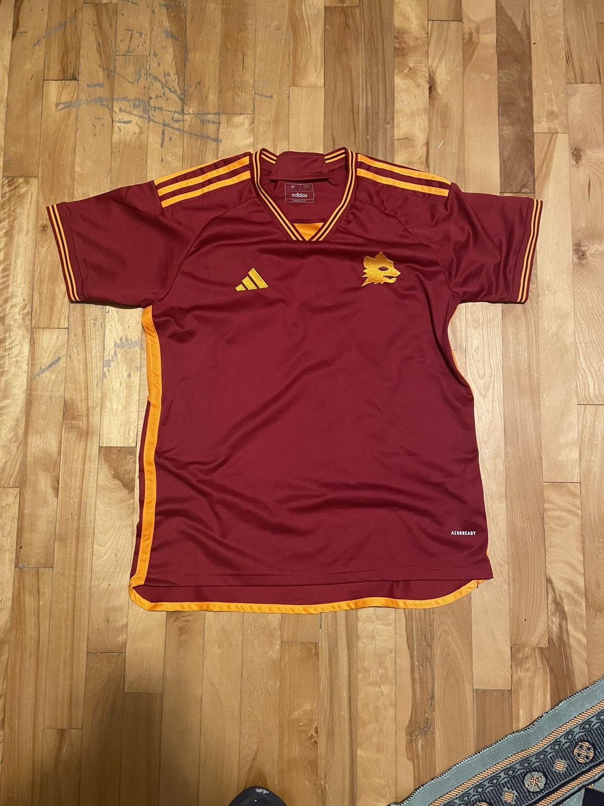 Adidas Roma pre season jersey Size US M / EU 48-50 / 2 - 2 Thumbnail